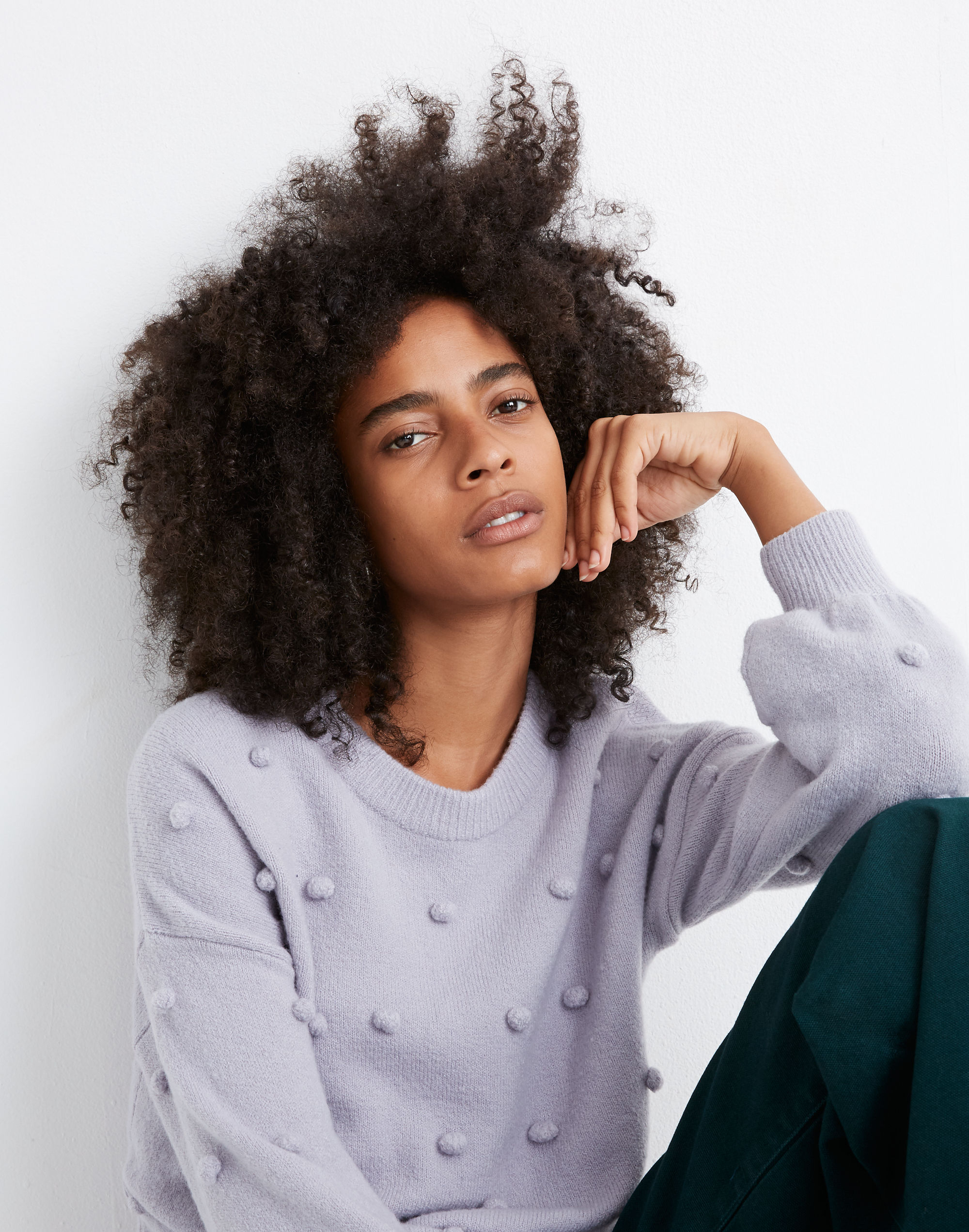 Brockton Bobble Sweater in Coziest Yarn