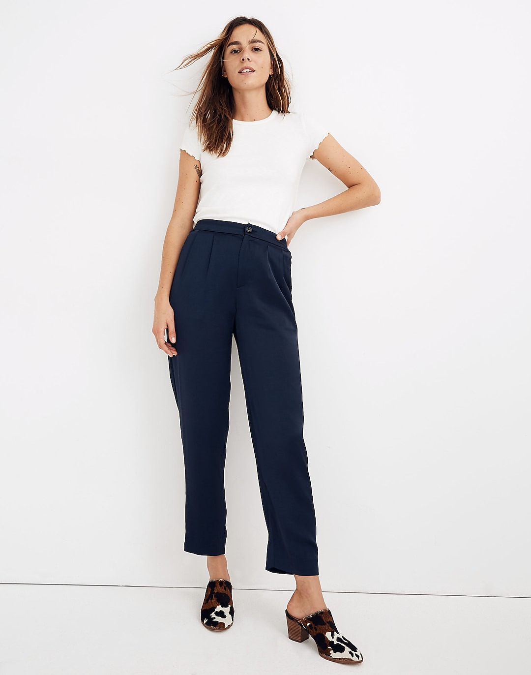 Drapey Tapered Pleat Pants