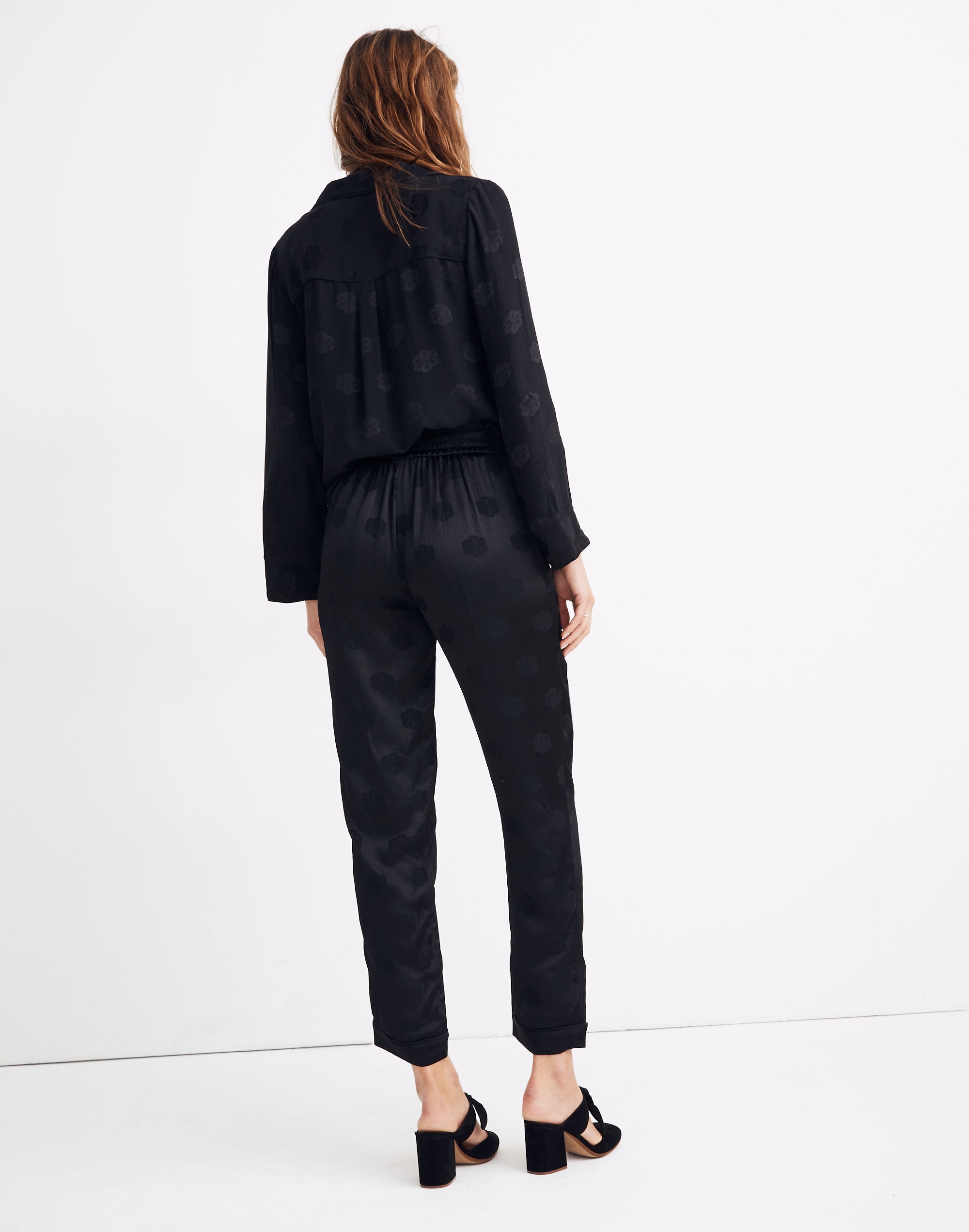 Satin Jacquard Pajama Trousers