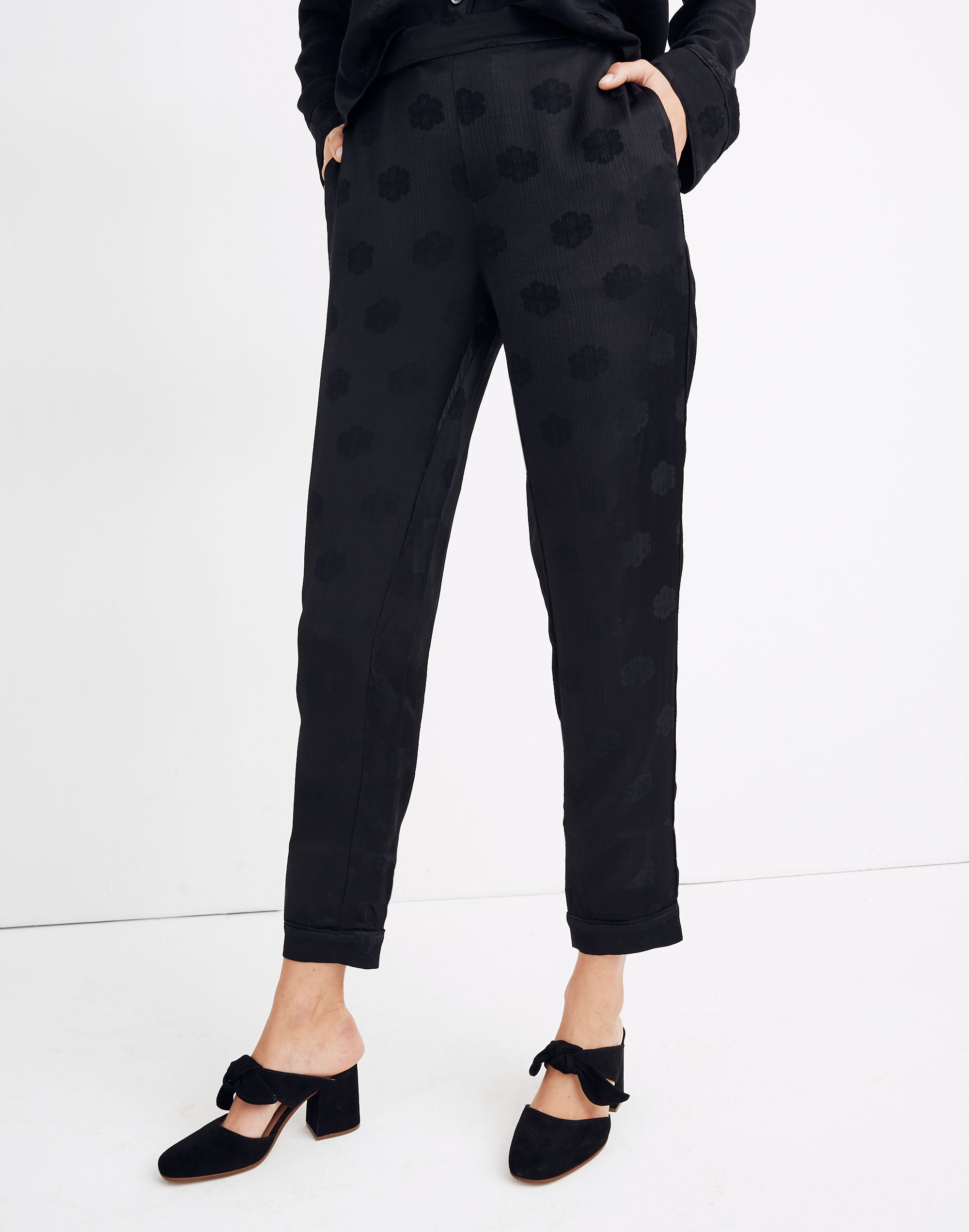 Satin Jacquard Pajama Trousers