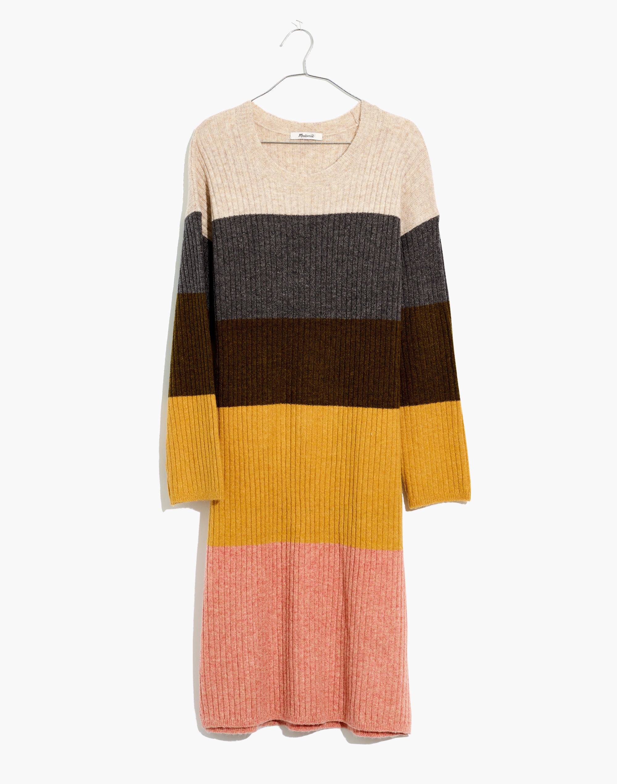 Colorblock Midi Sweater Dress in Coziest Yarn