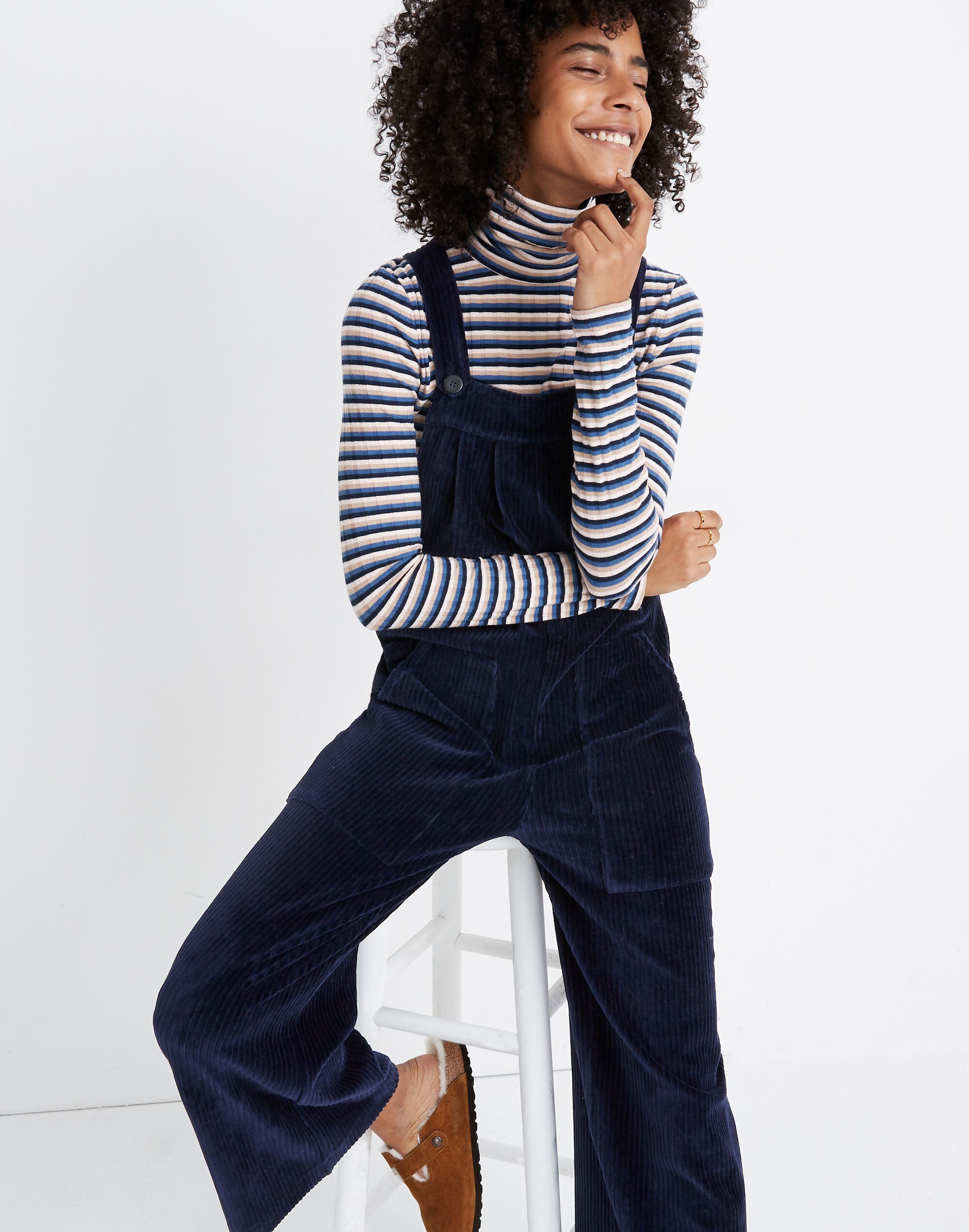 Texture &amp; Thread Velour Corduroy Overalls