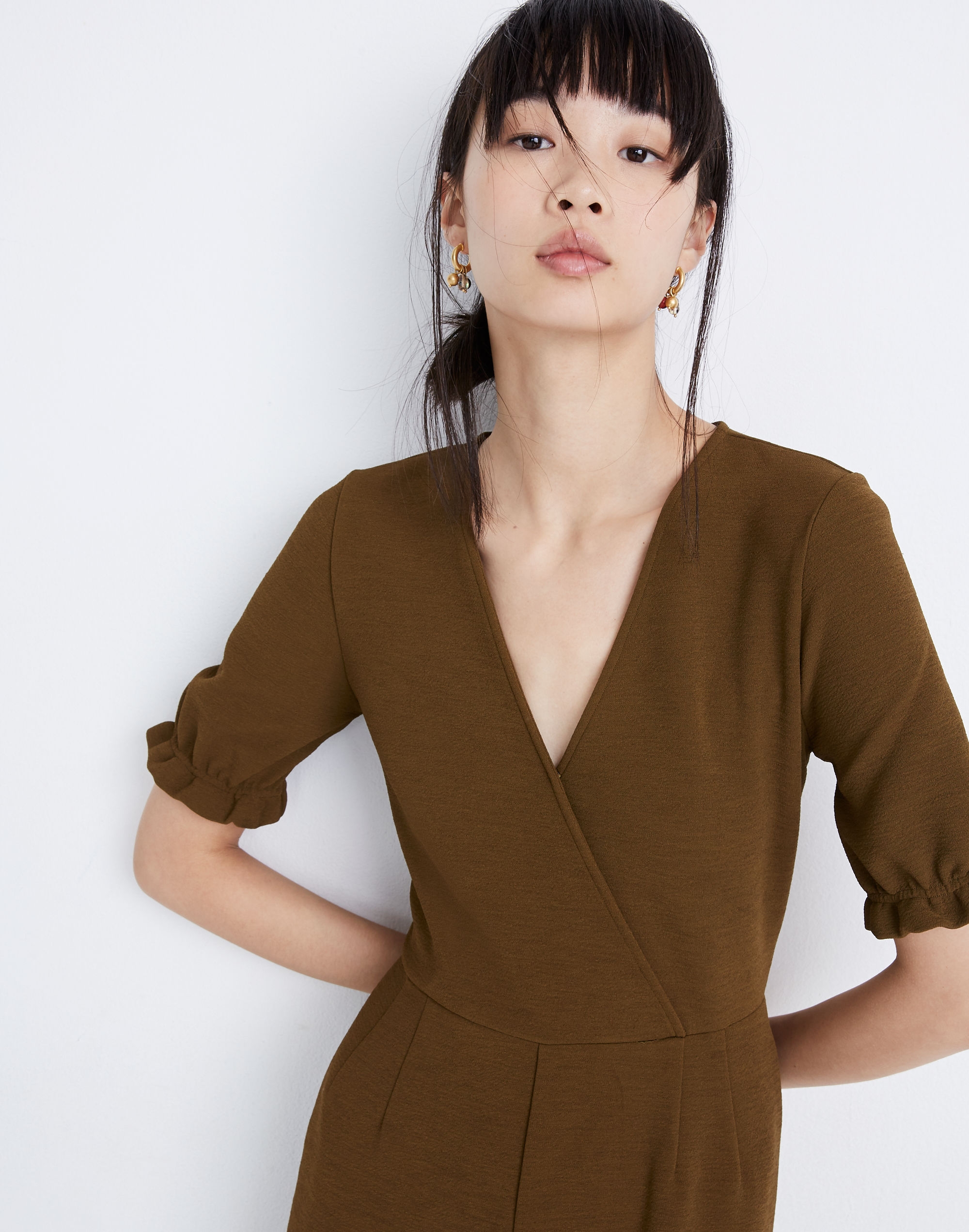 Crepe Crossover Jumpsuit