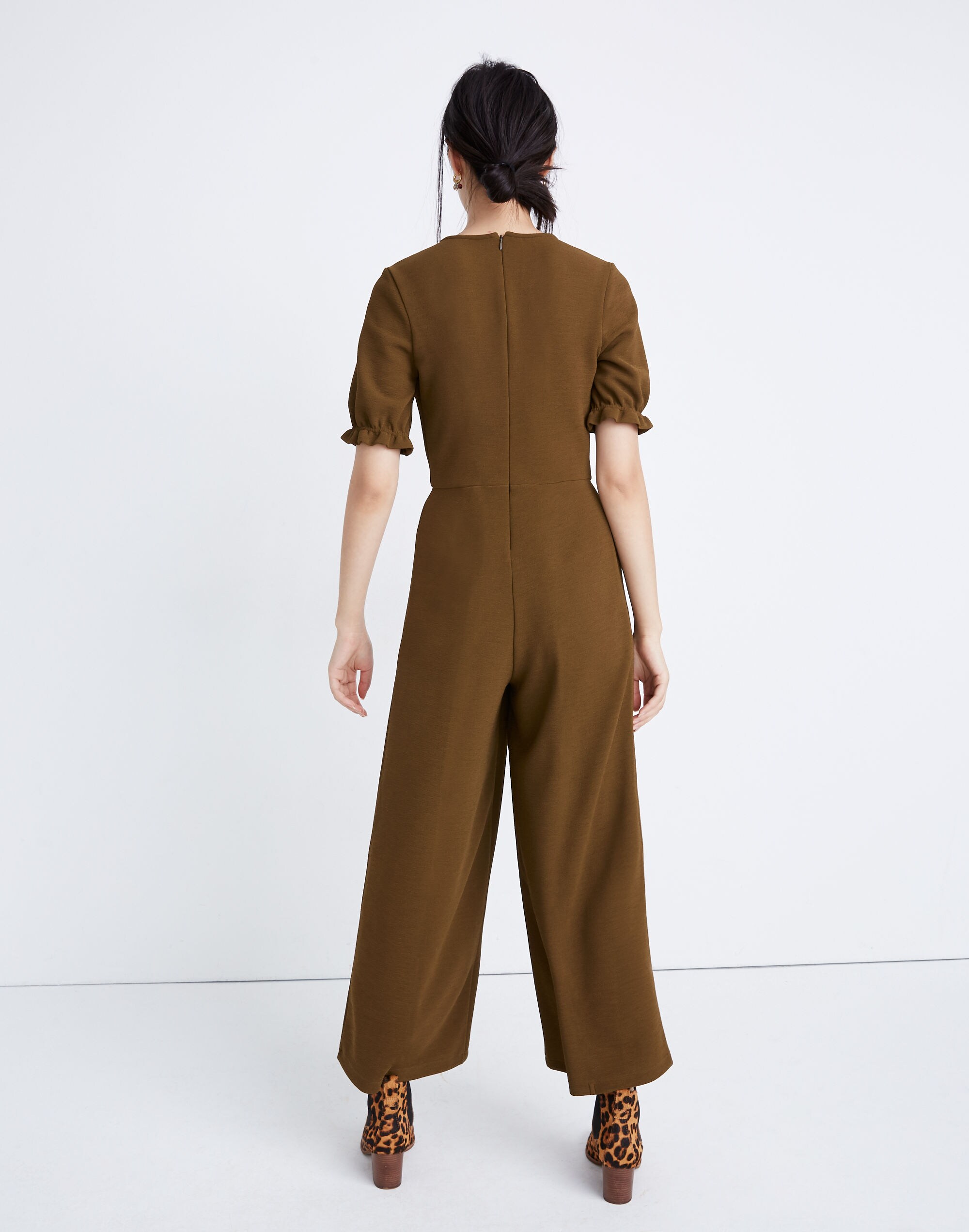 Crepe Crossover Jumpsuit