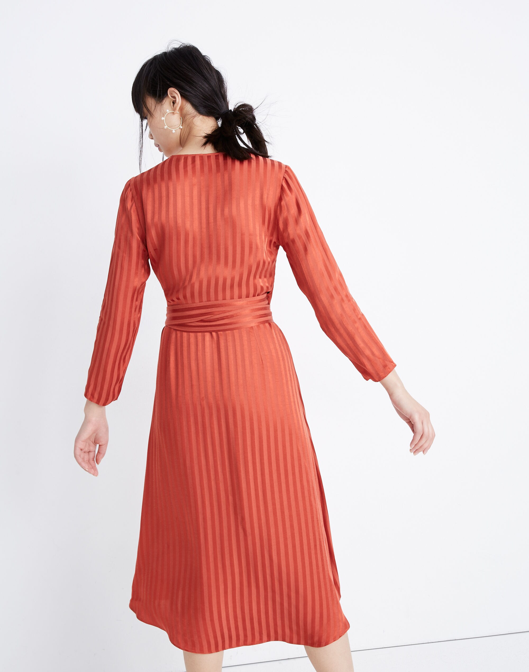 Satin Robe Wrap Dress