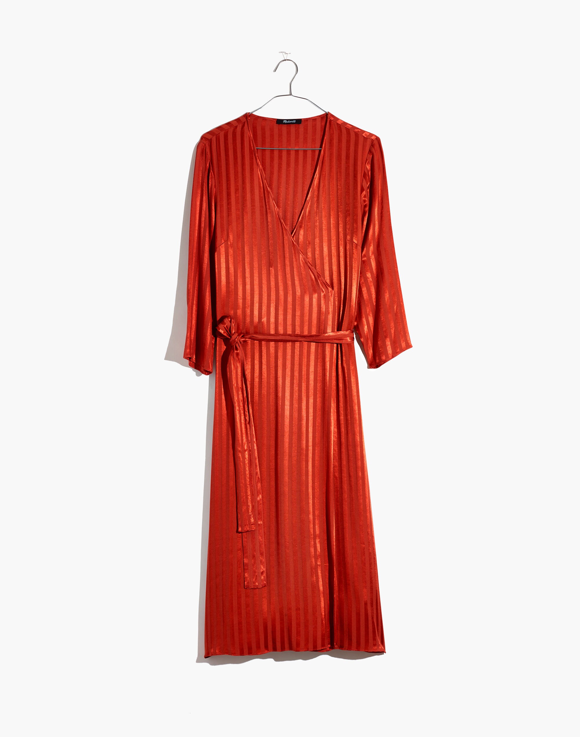 Satin Robe Wrap Dress