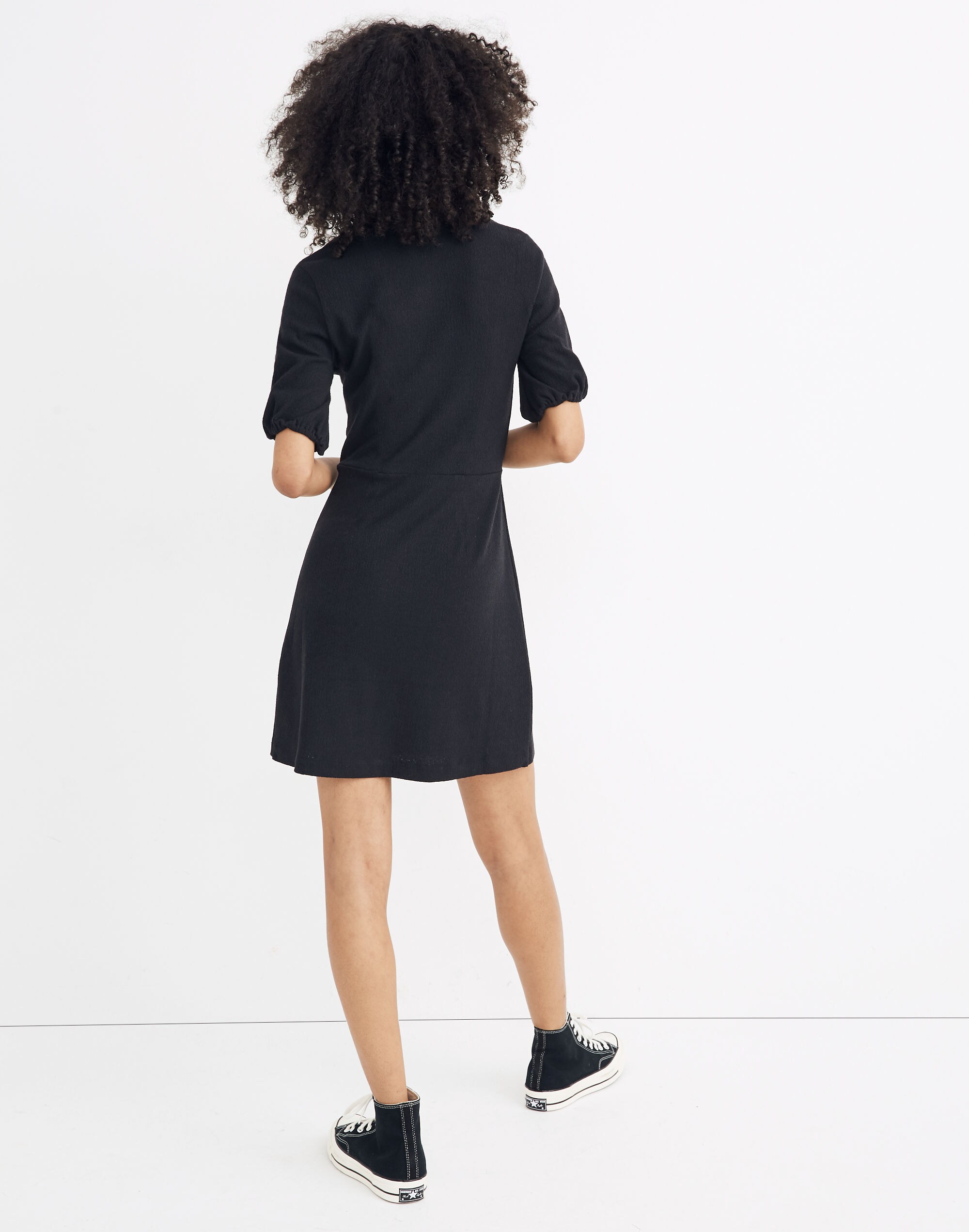 Cross-Front Button Dress