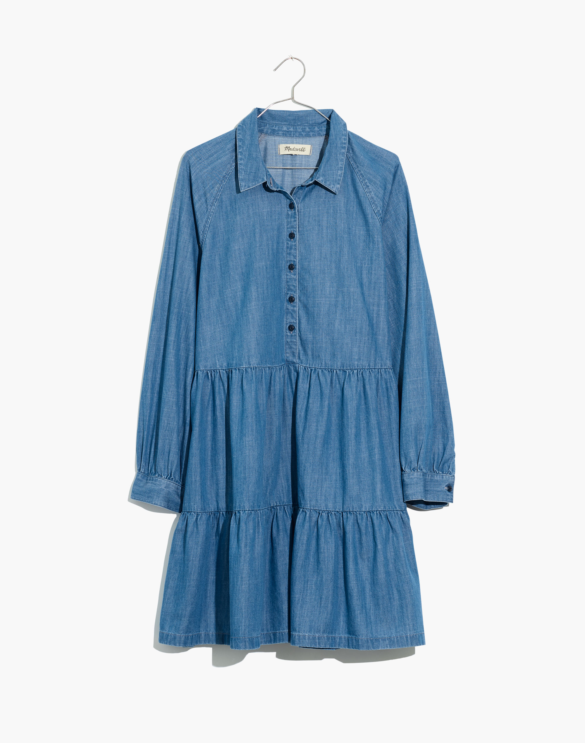 Denim Tiered Shirtdress