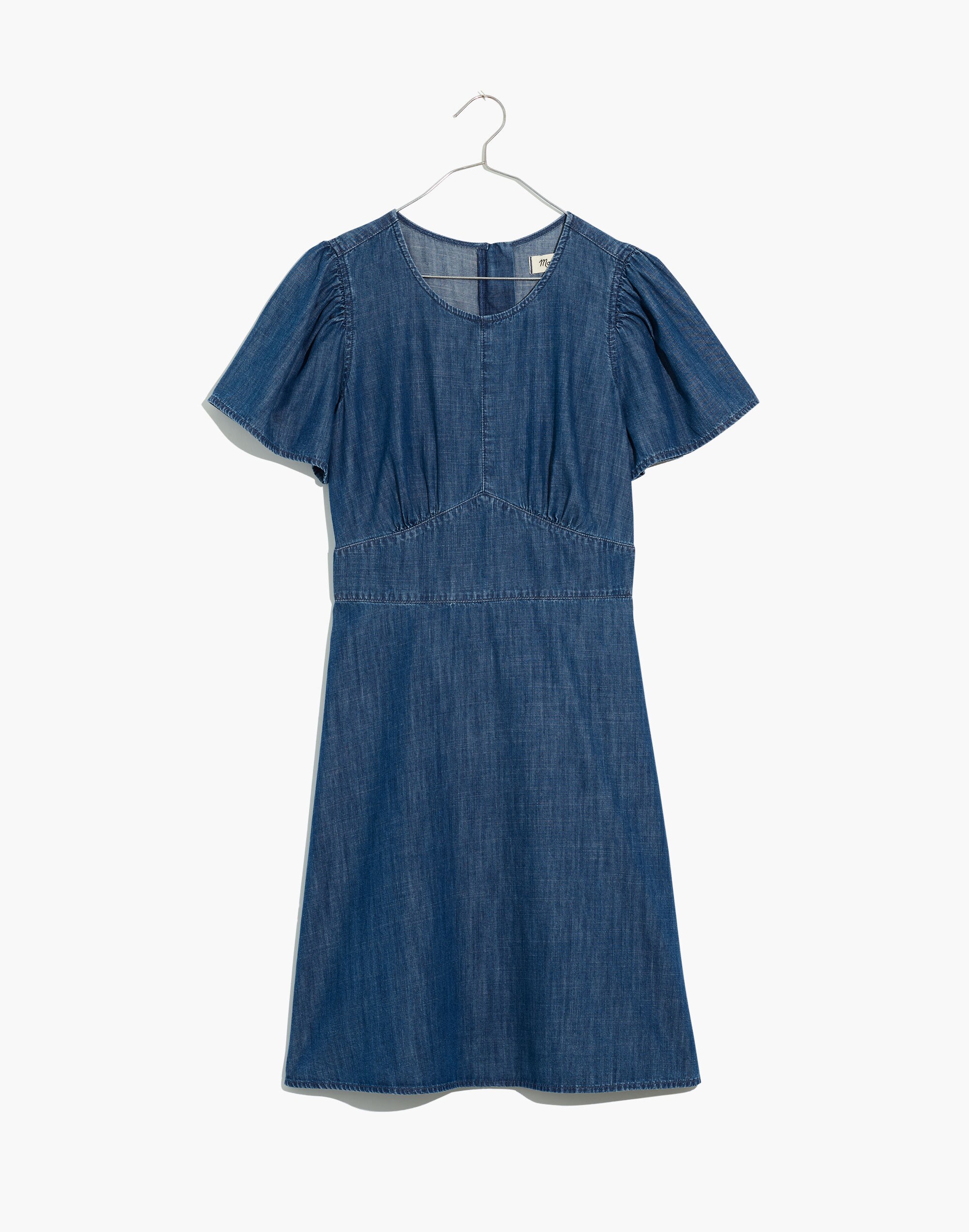Denim Fit-and-Flare Dress
