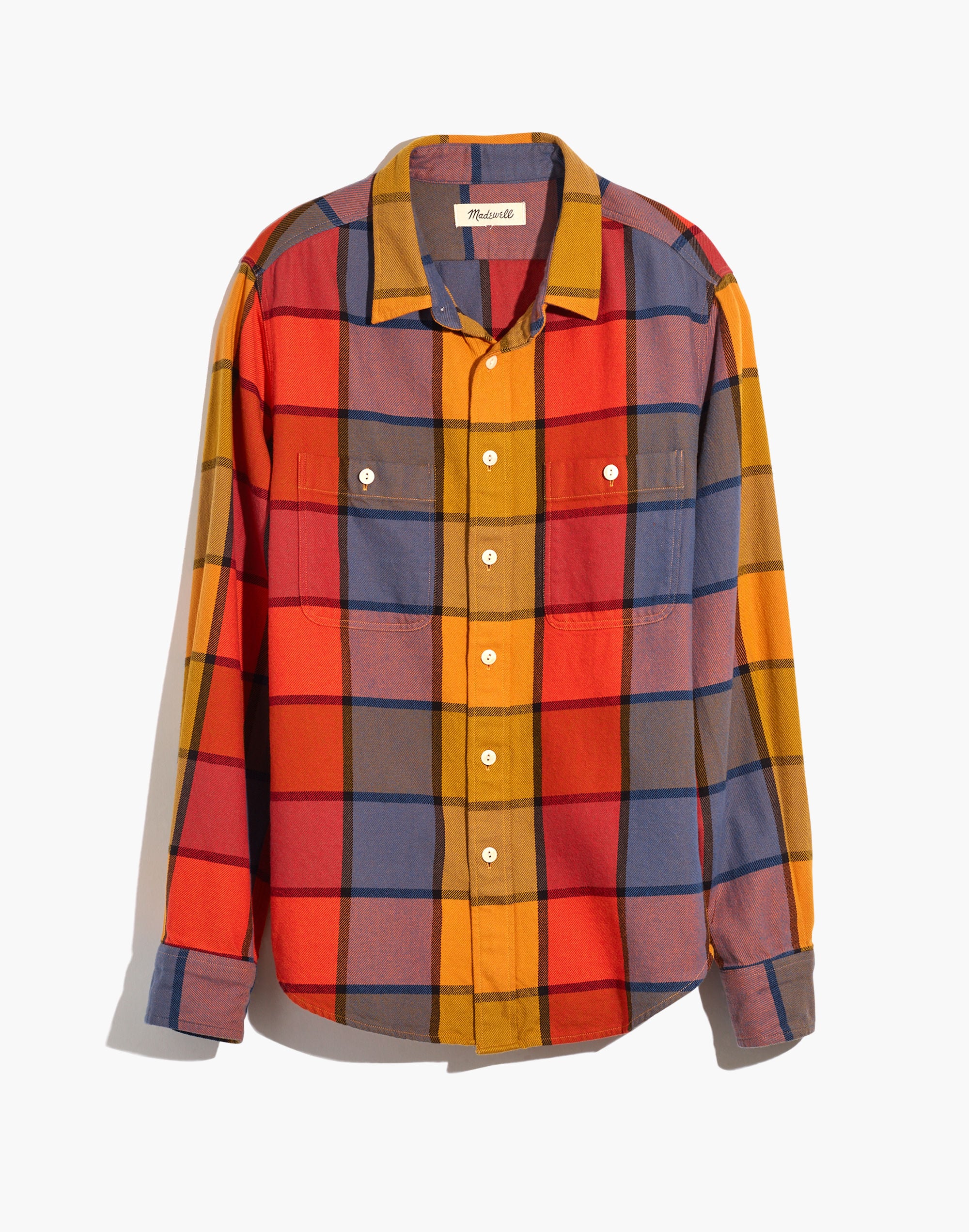Heavyweight Twill Long-Sleeve Workshirt in Naunton Check