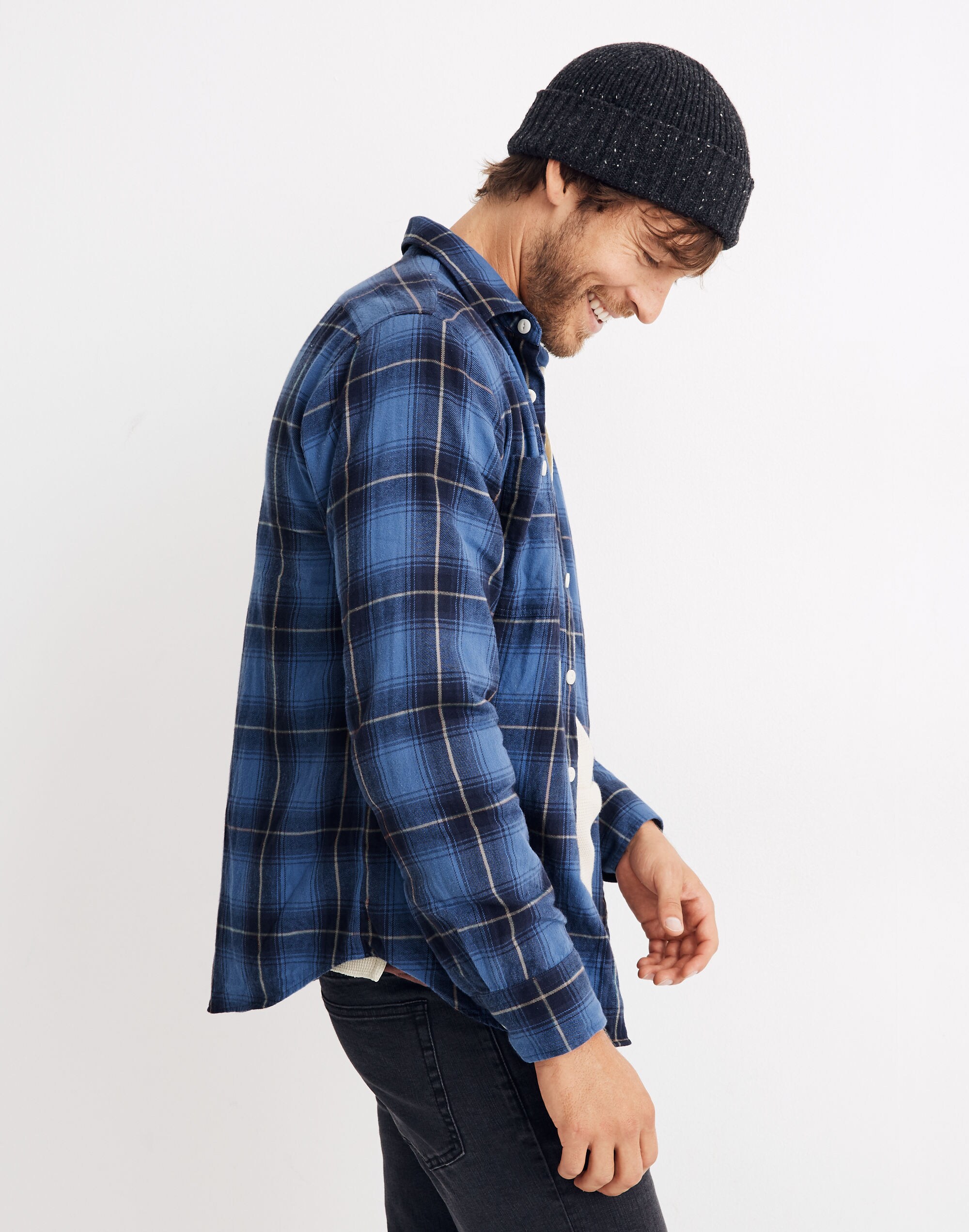 Flannel Long-Sleeve Workshirt in Amory Plaid