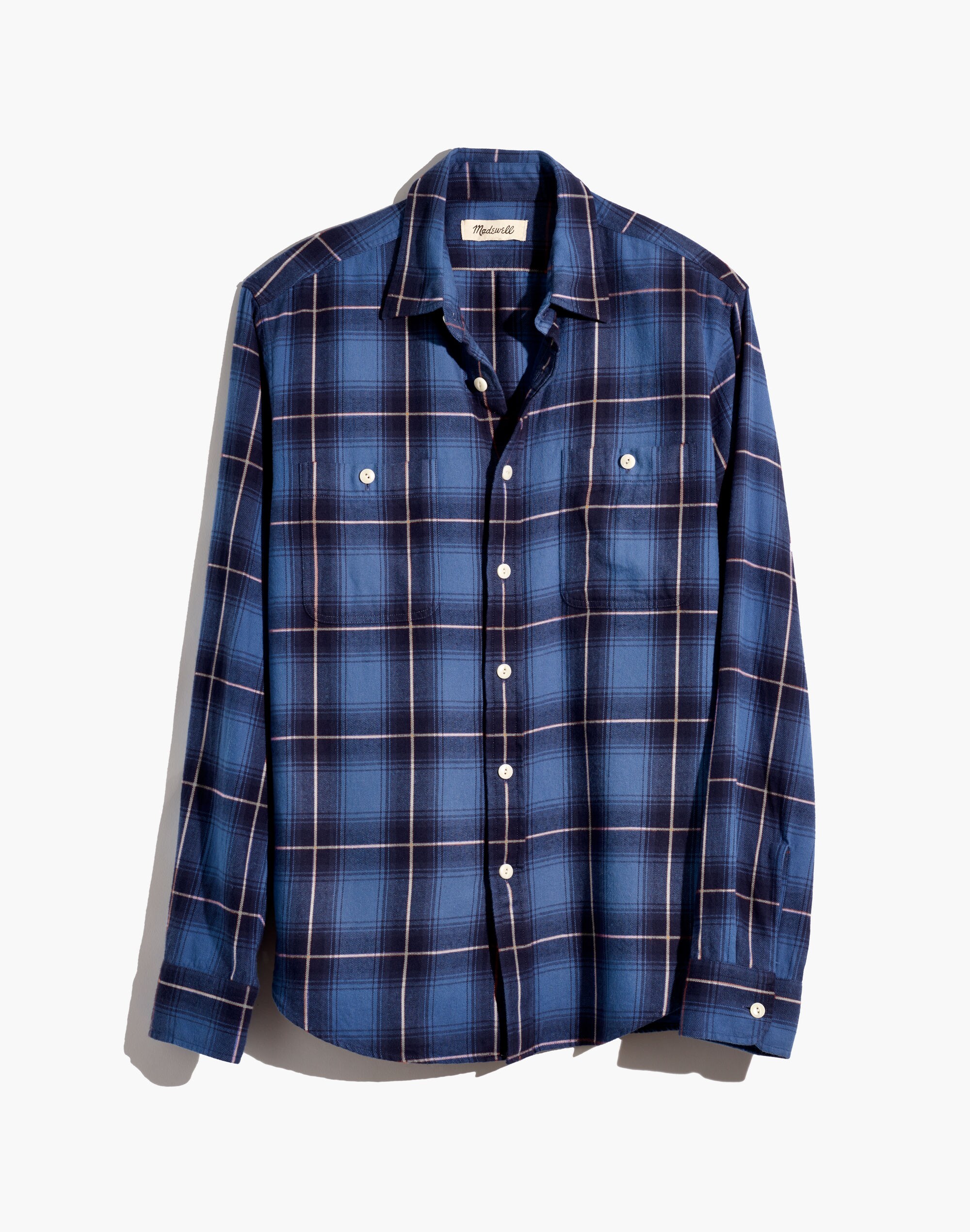Flannel Long-Sleeve Workshirt in Amory Plaid