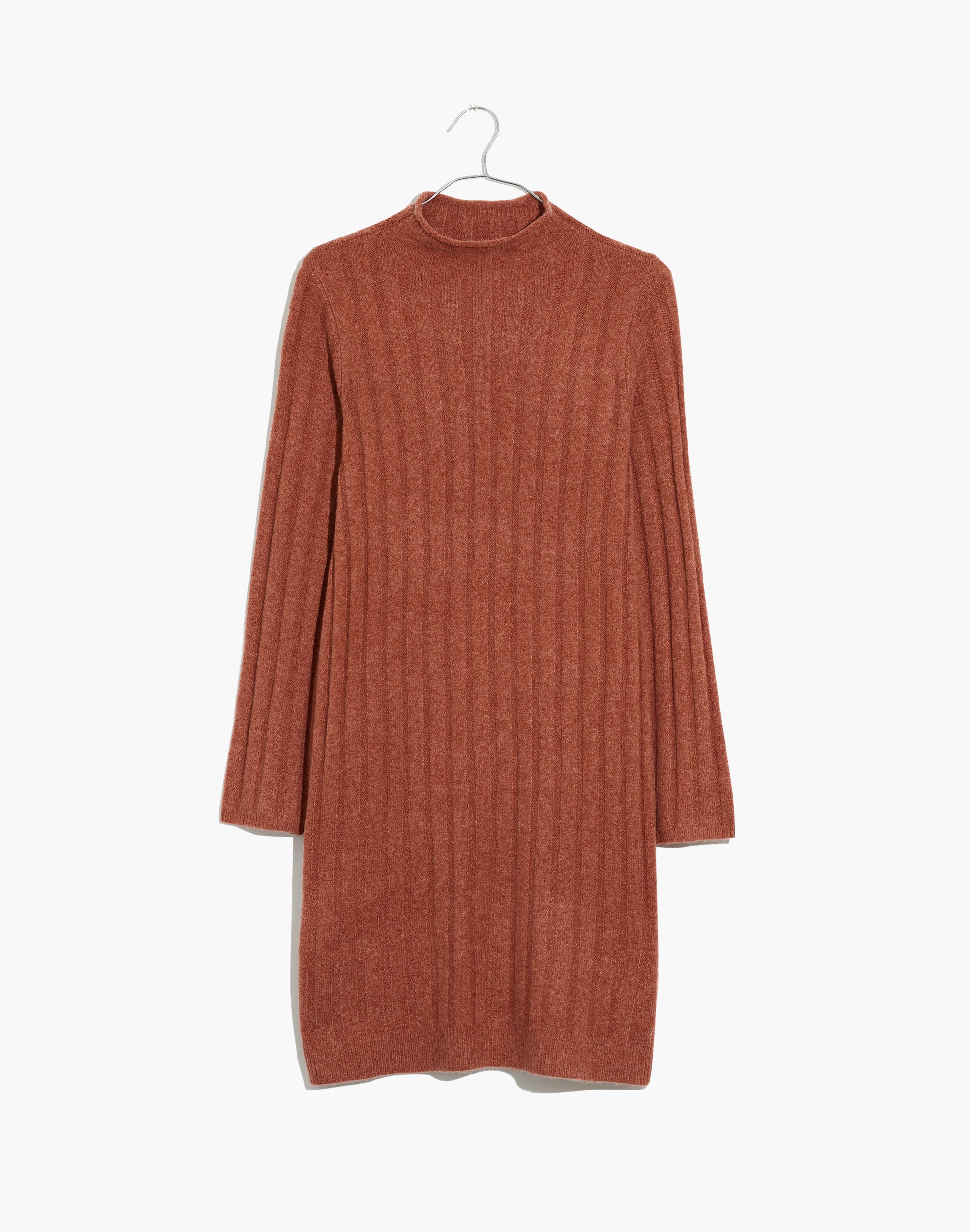 Ribbed Mockneck Sweater Dress in Coziest Yarn