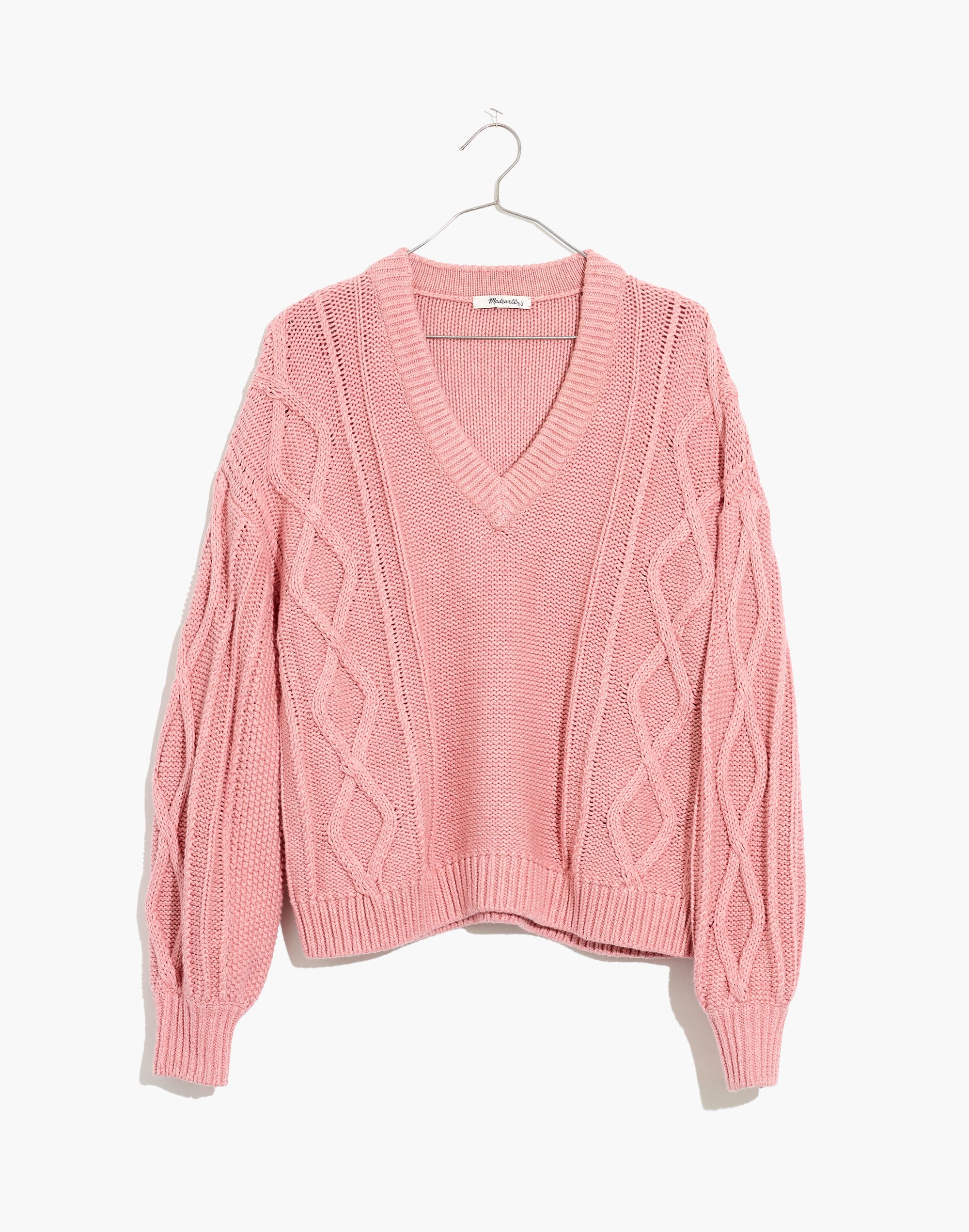 Augustus Cableknit V-Neck Sweater