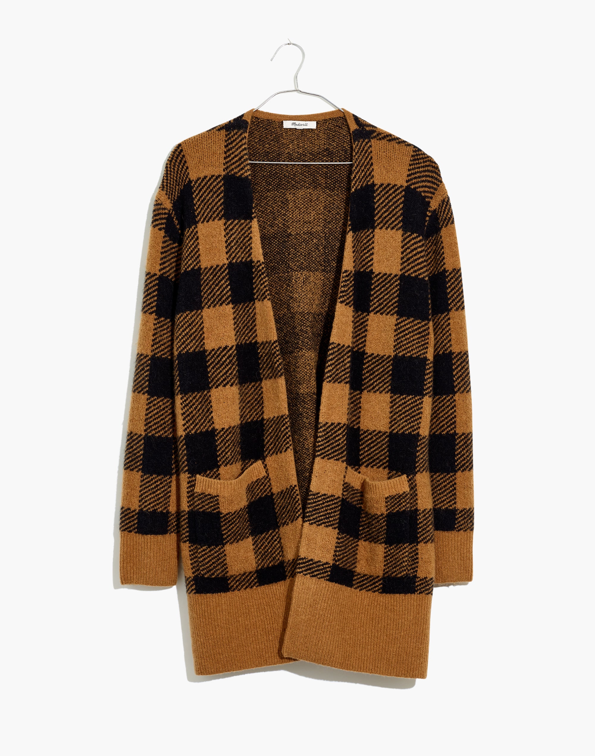 Buffalo Check Kent Cardigan Sweater in Coziest Yarn