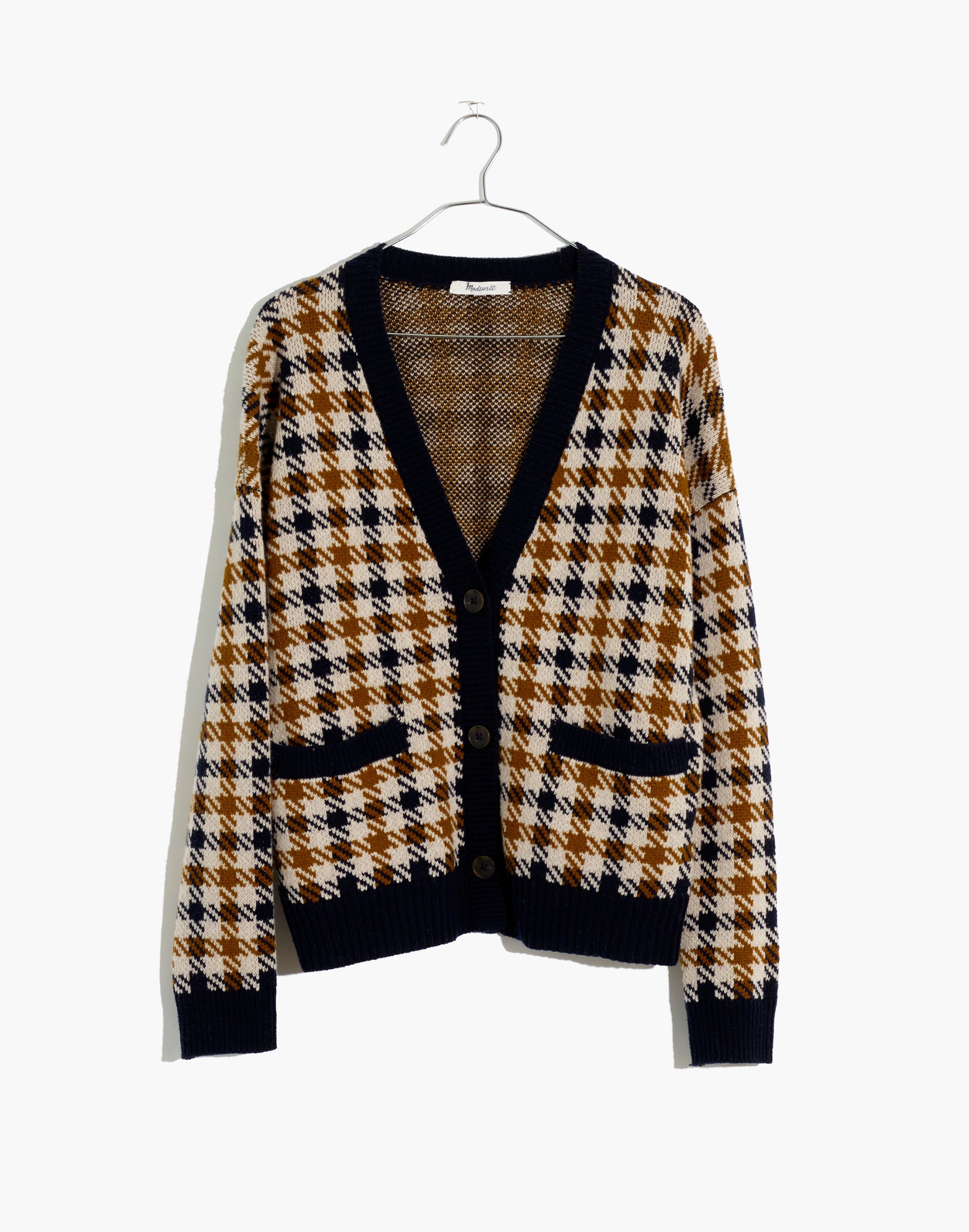 Plaid Belgrade Shrunken Cardigan Sweater