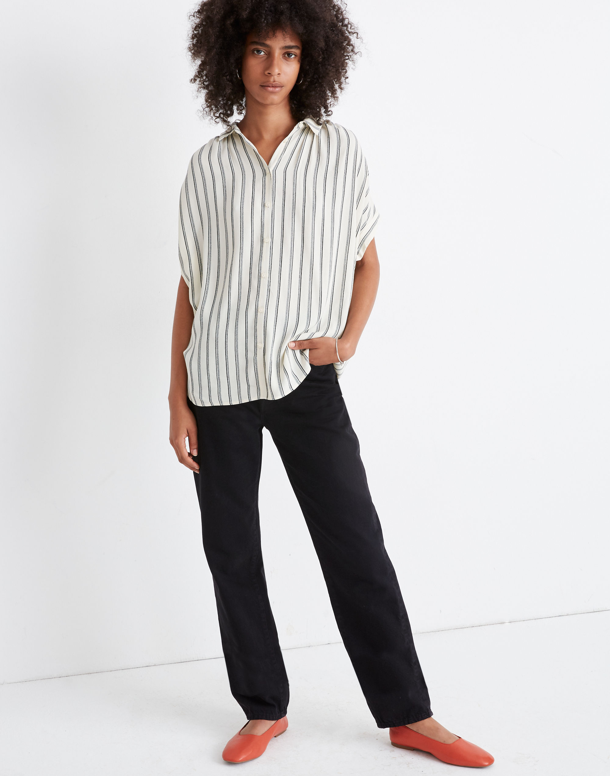 Central Drapey Shirt in Stripe
