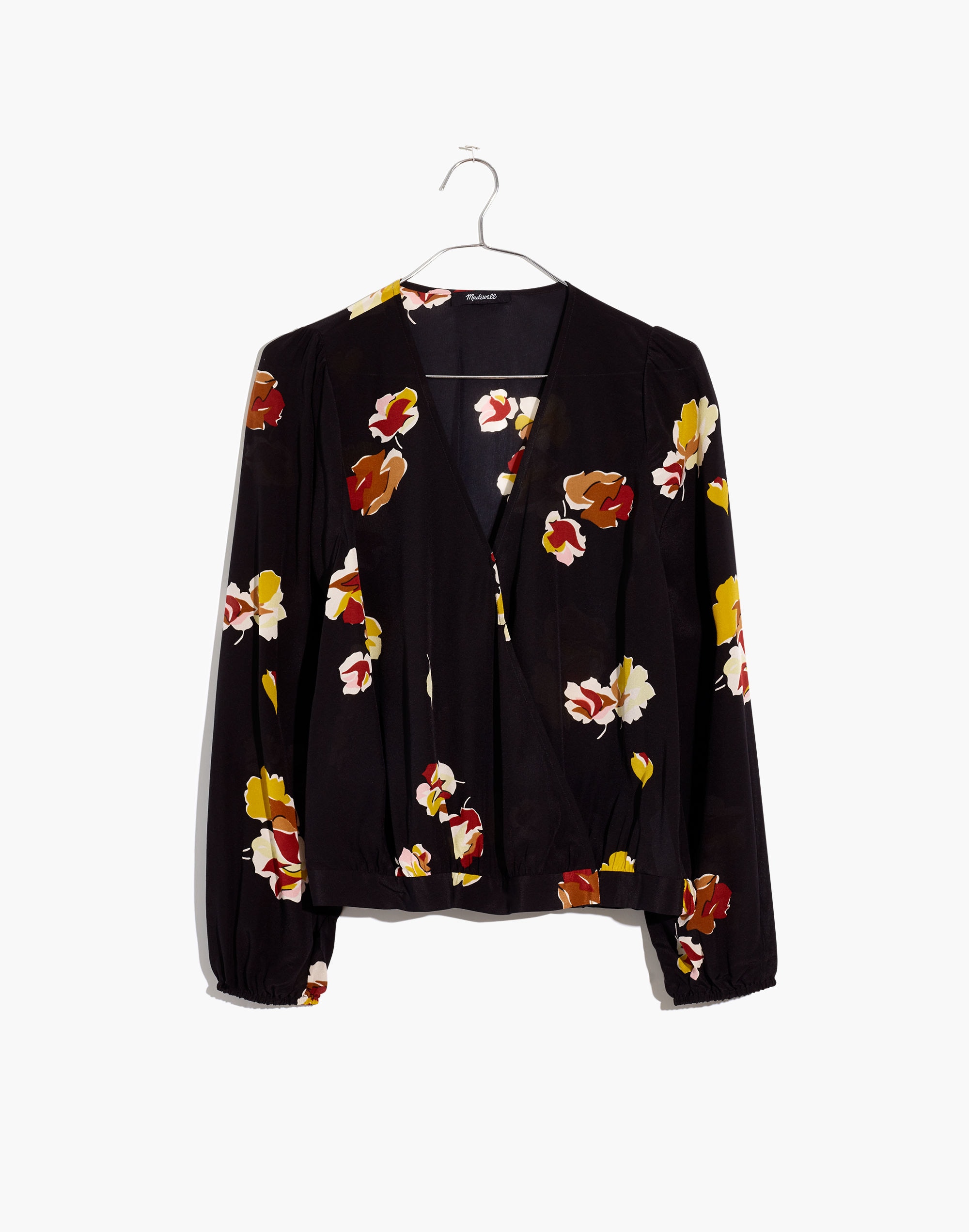 Silk Wrap Top in Gallery Floral