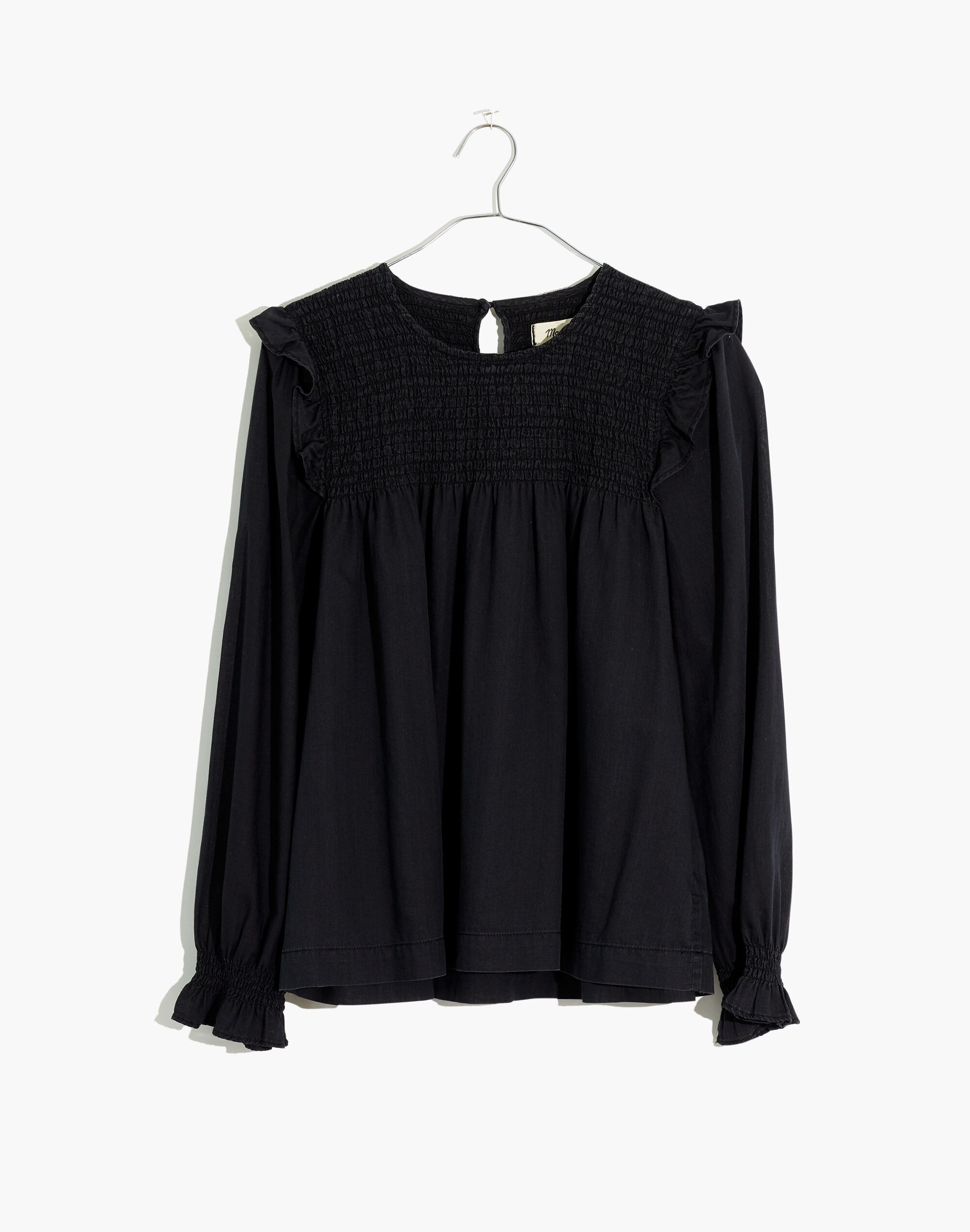 Smocked Ruffle Top in Lunar Wash