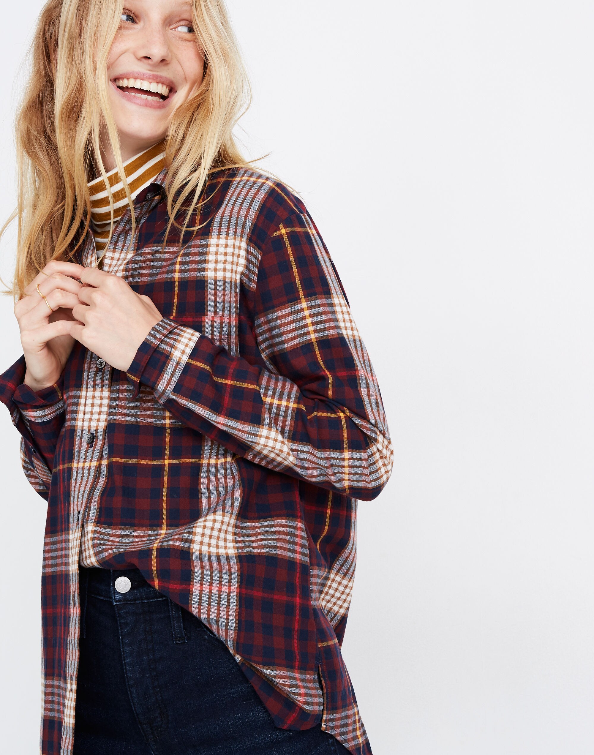 Oversized Ex-Boyfriend Shirt in Rylan Plaid
