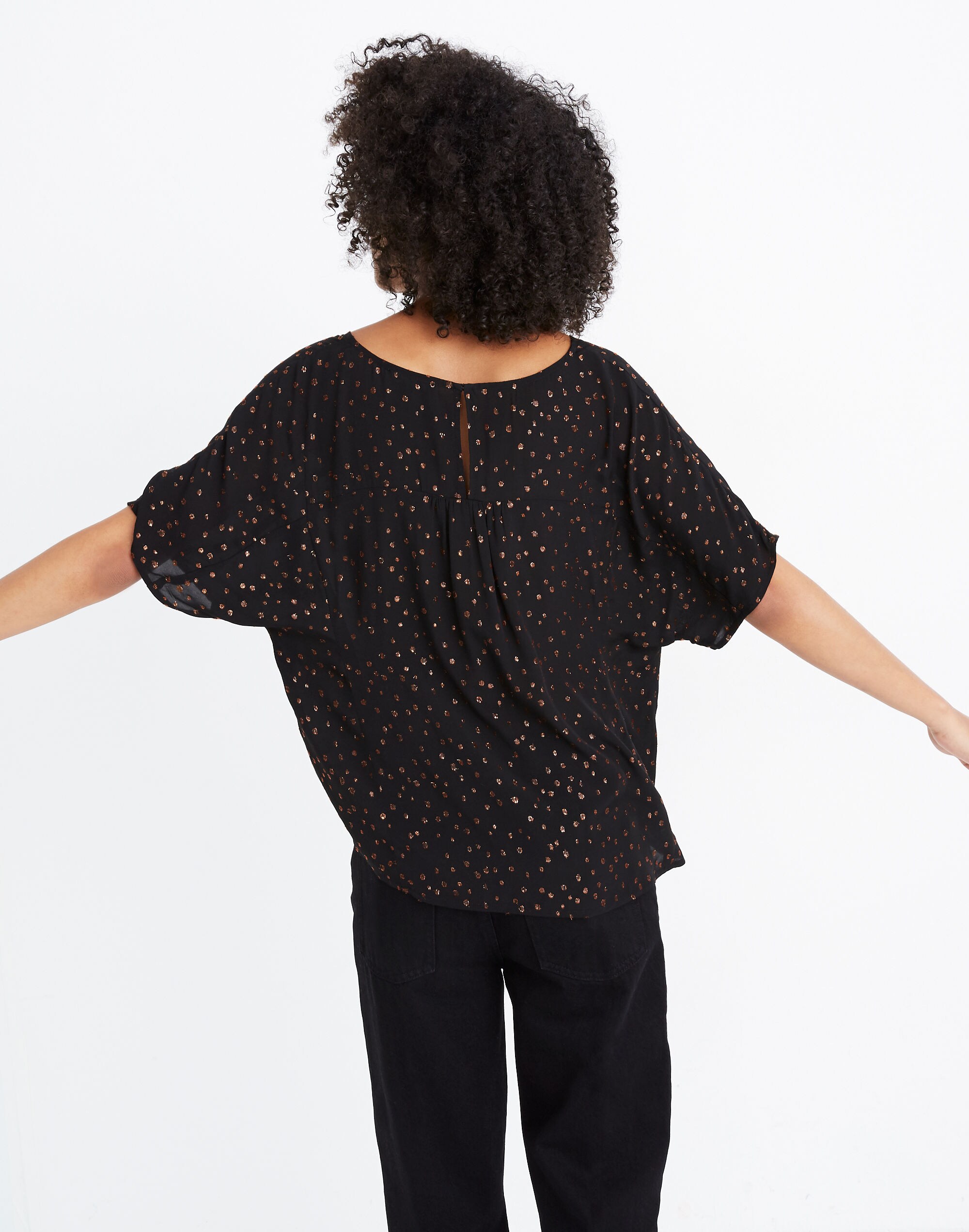 Rhyme Top in Metallic Dot