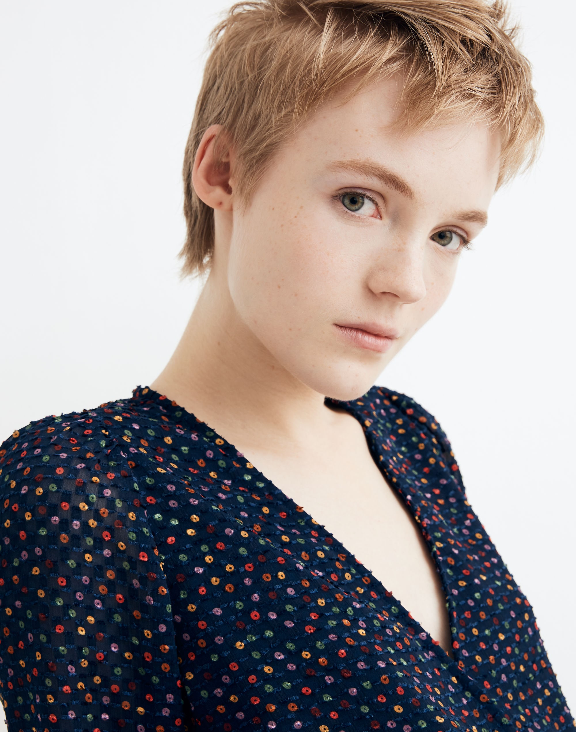 Lyric Wrap Top in Sugar Dot