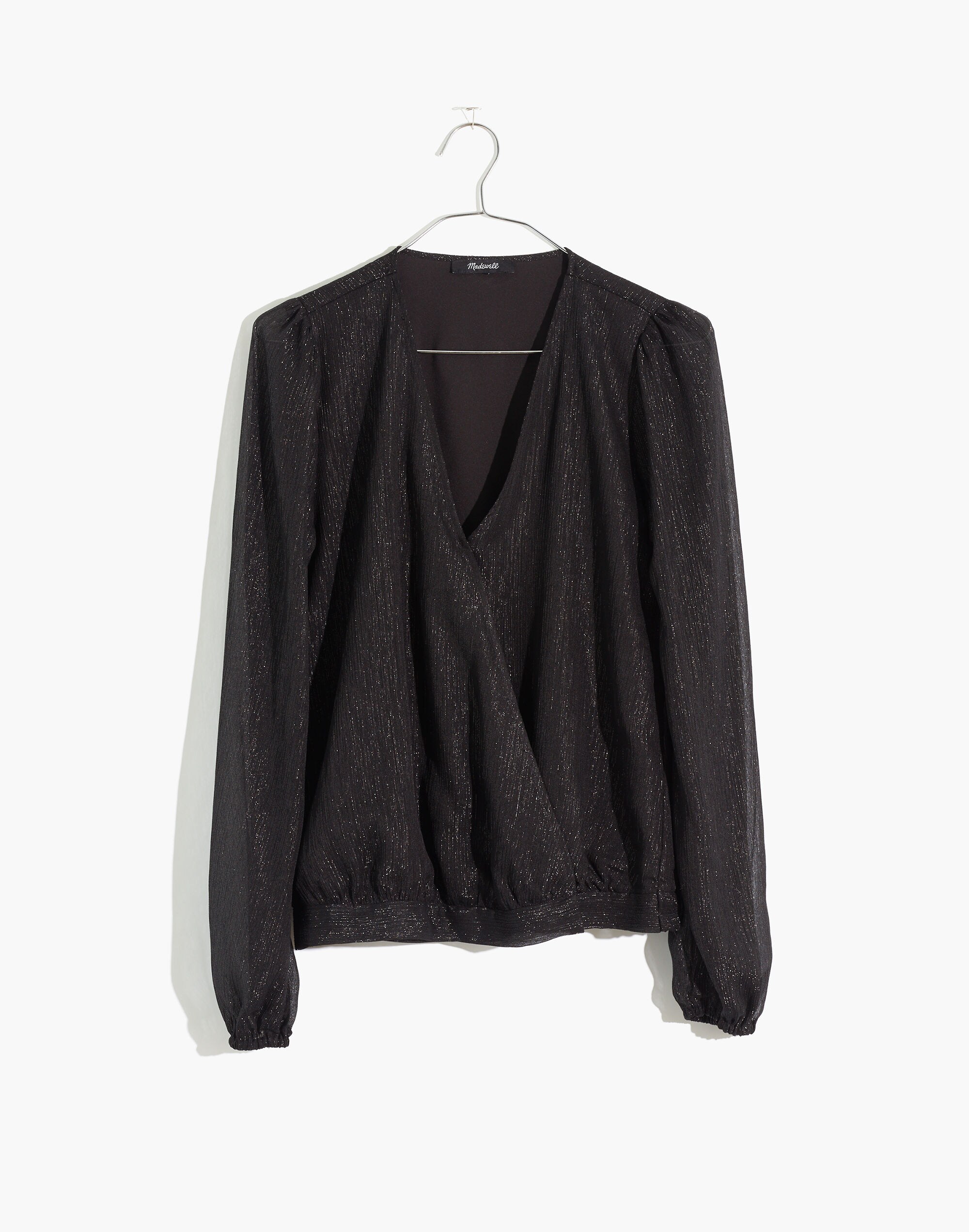 Shimmer Lyric Wrap Top