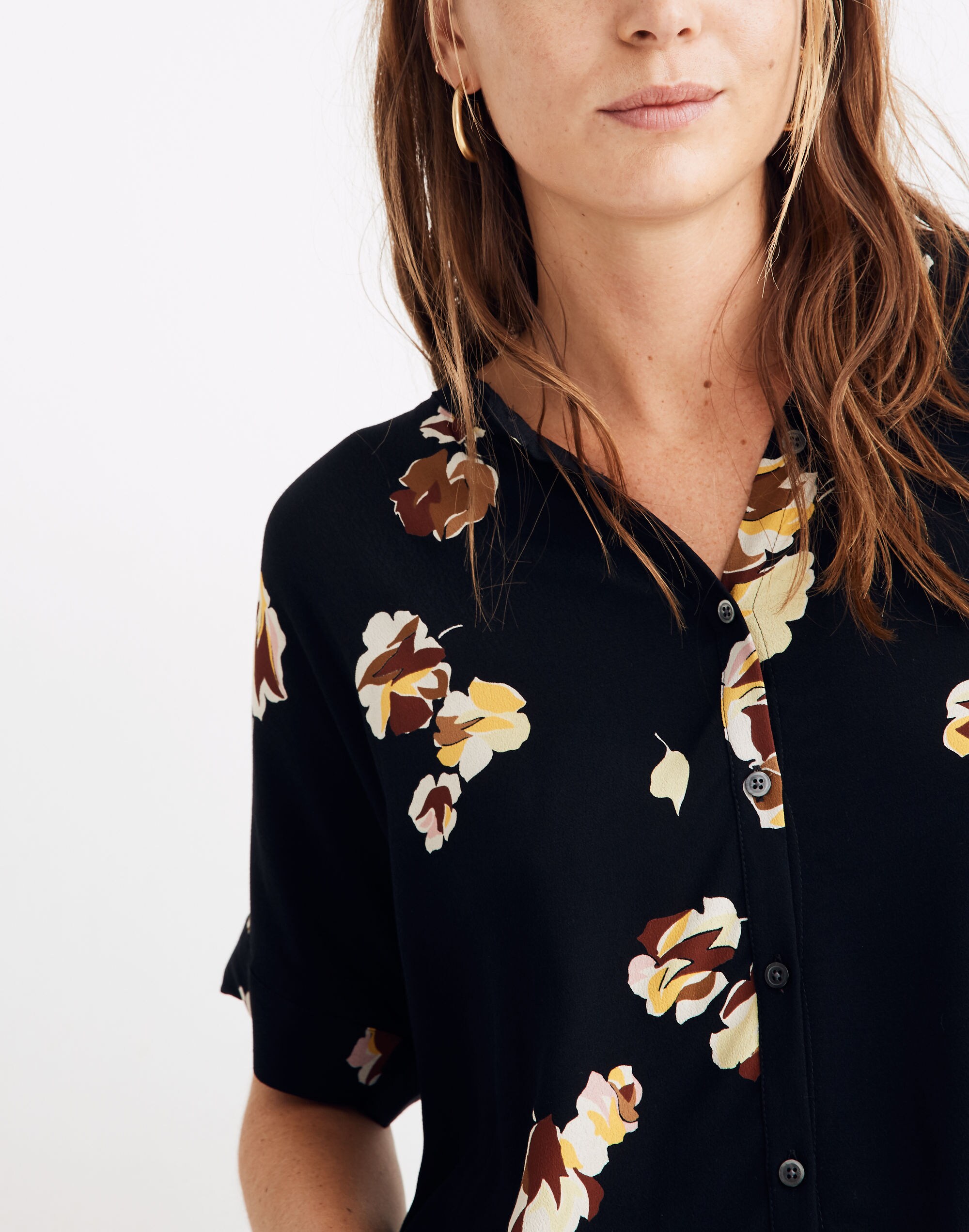 Getaway Oversized Button-Down Shirt in Gallery Floral