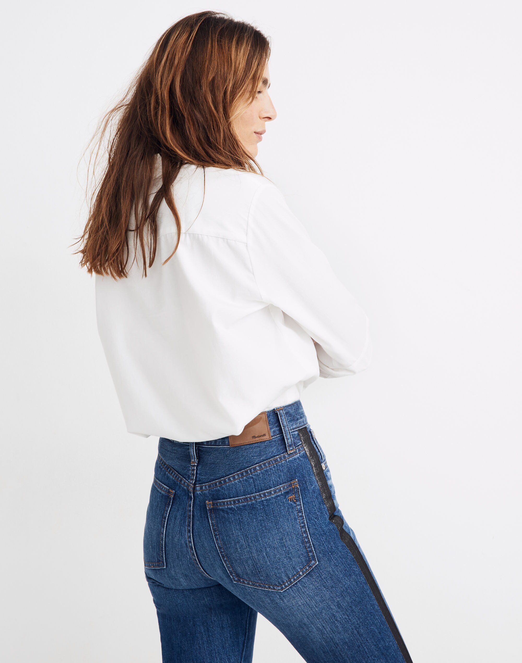 The Perfect Vintage Jean: Metallic Tuxedo Stripe Edition