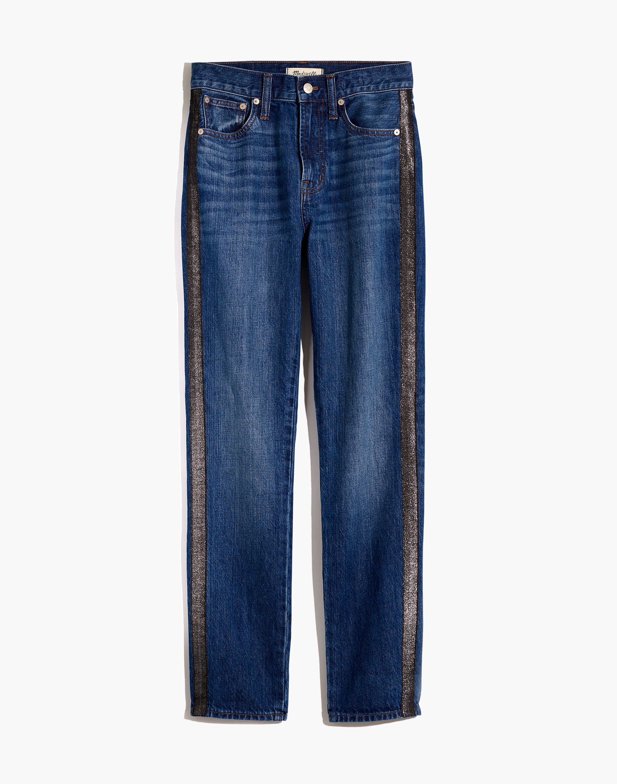 The Perfect Vintage Jean: Metallic Tuxedo Stripe Edition