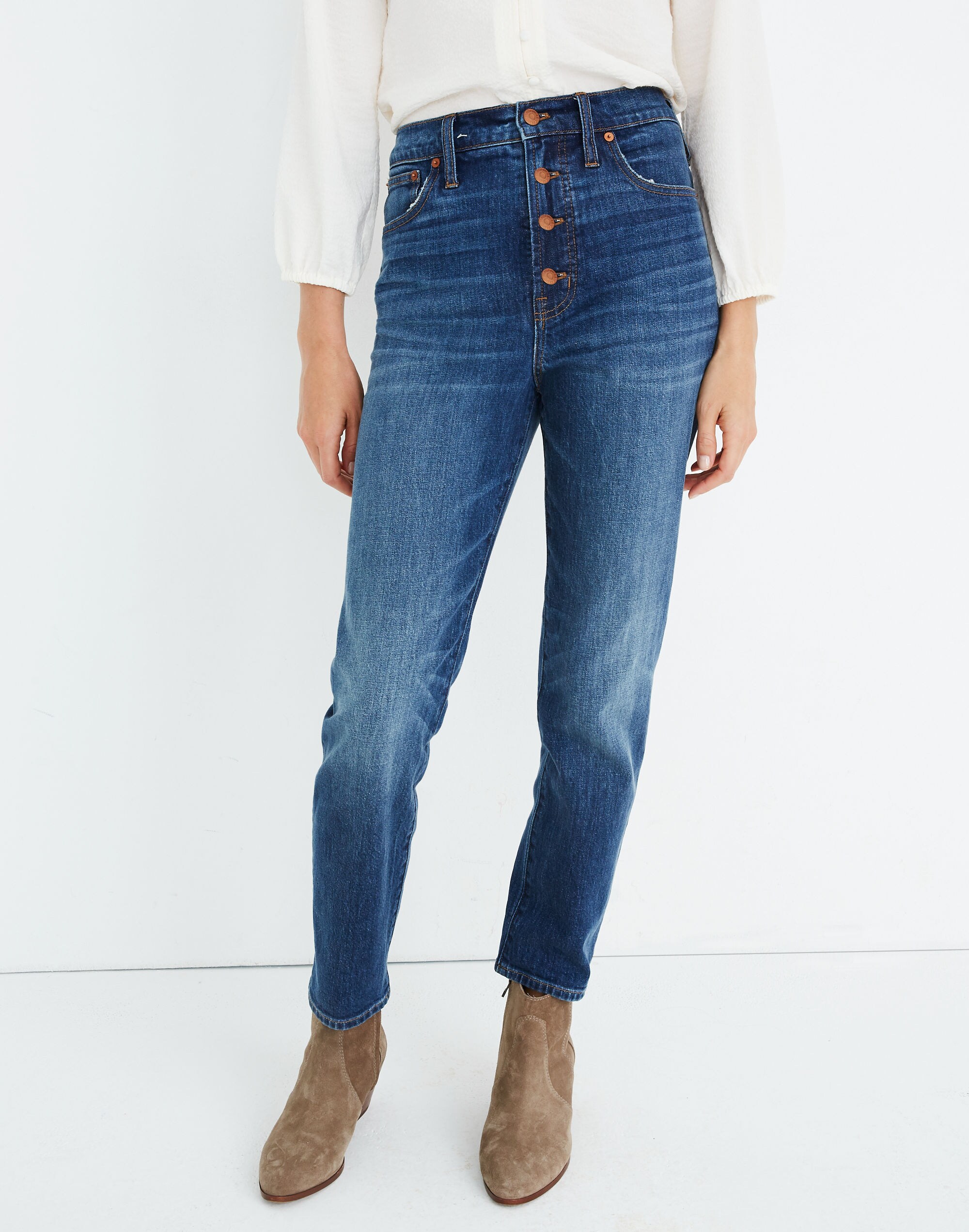The Perfect Vintage Jean in Barnsdale Wash: Button-Front Edition