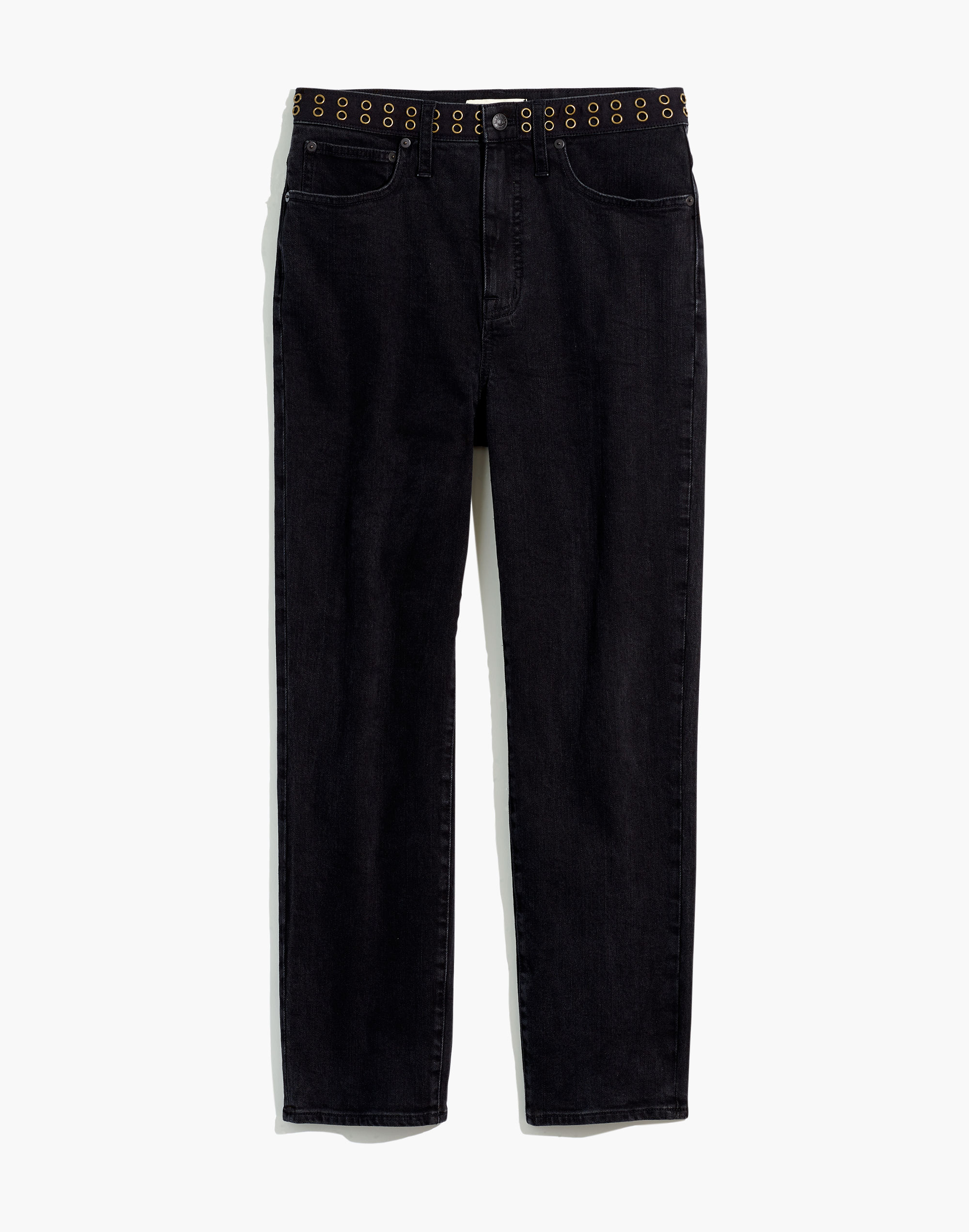 Classic Straight Jeans in Lunar Wash: Grommet Edition