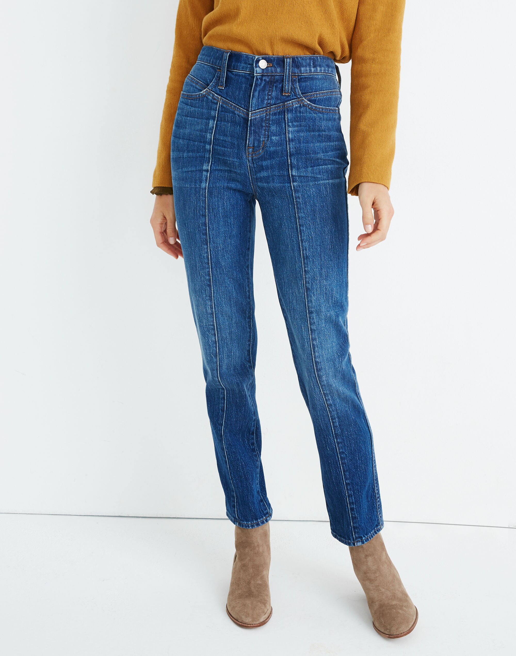 Classic Straight Jeans in Bandry Wash: Seamed Edition