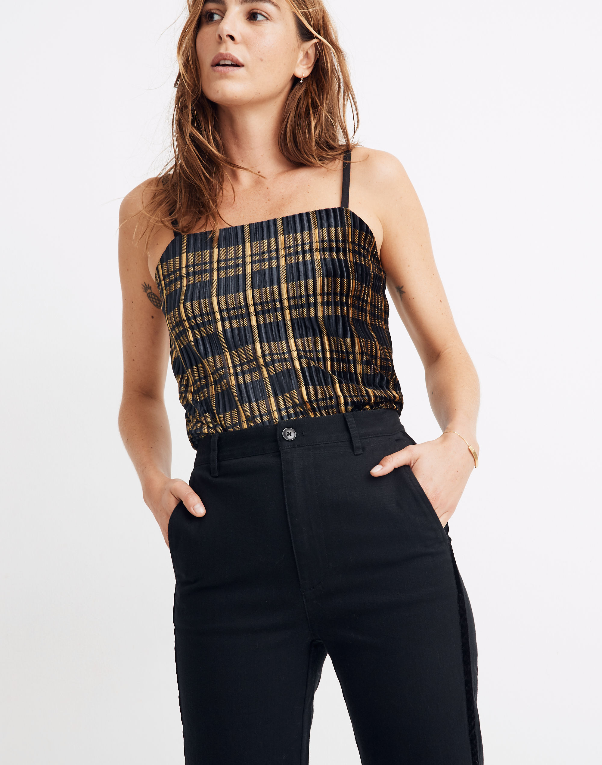 Tapered Pants: Velvet Tuxedo Stripe Edition