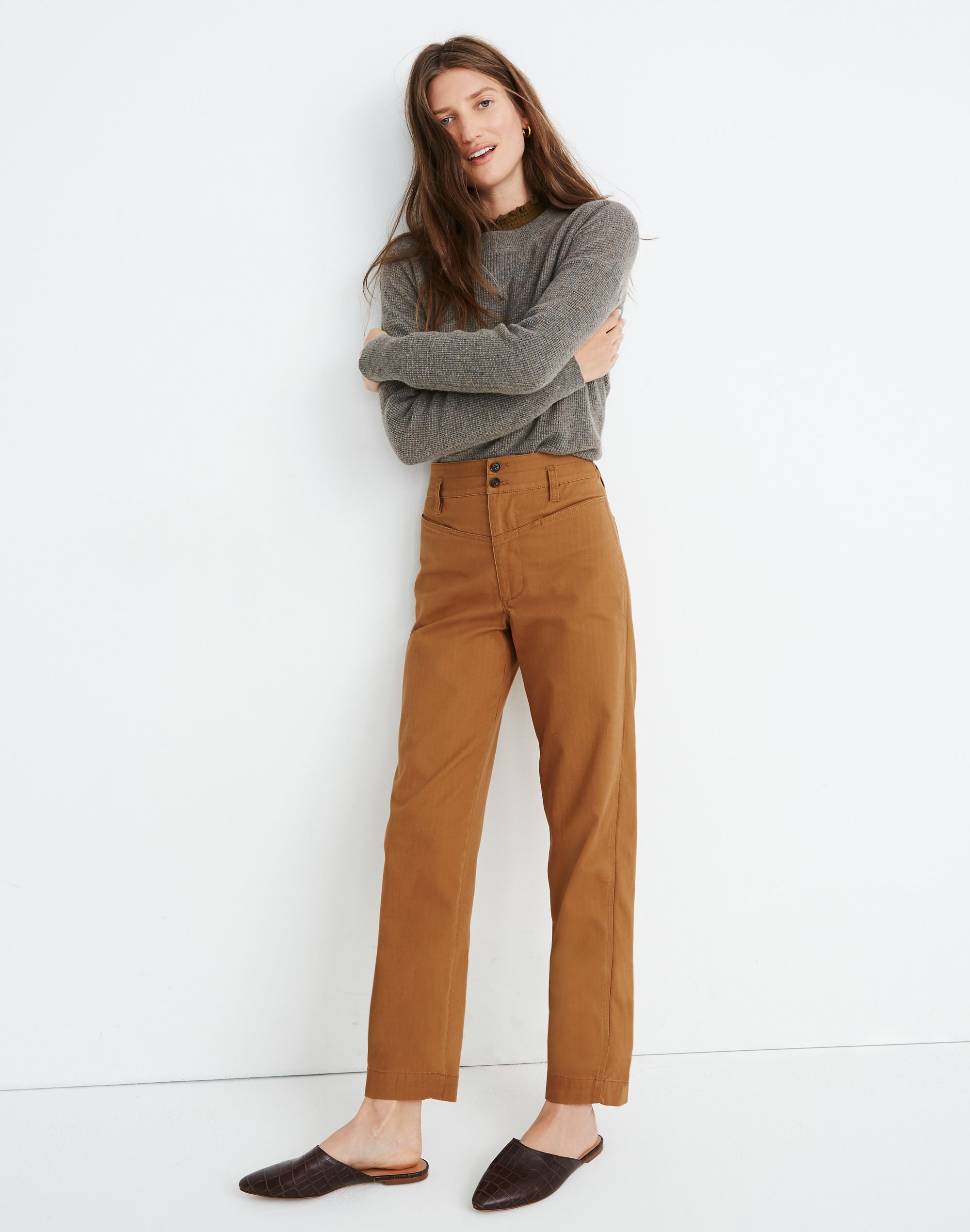 tapered pants: pieced yoke edition