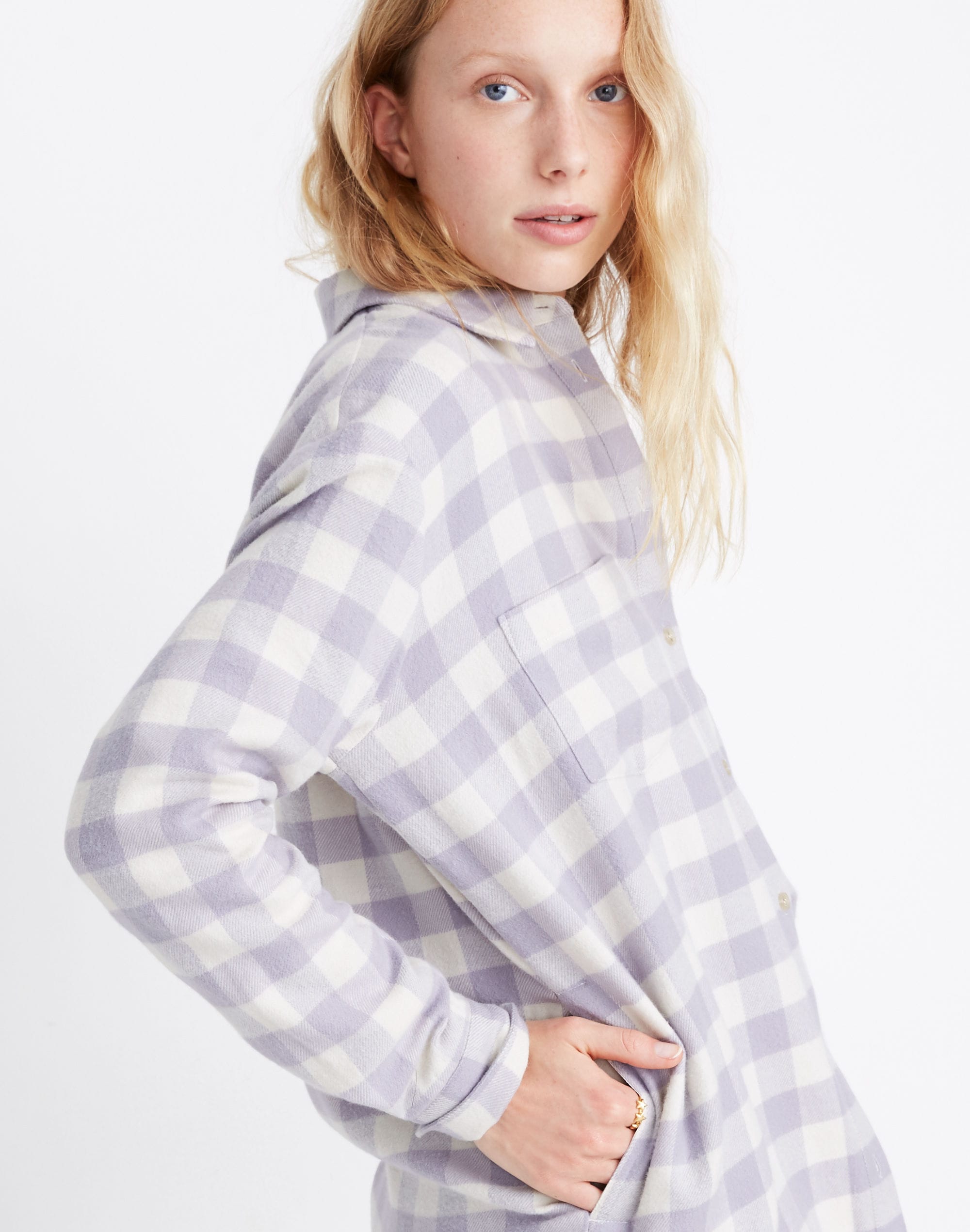 Flannel Sunday Shirt in Latton Plaid
