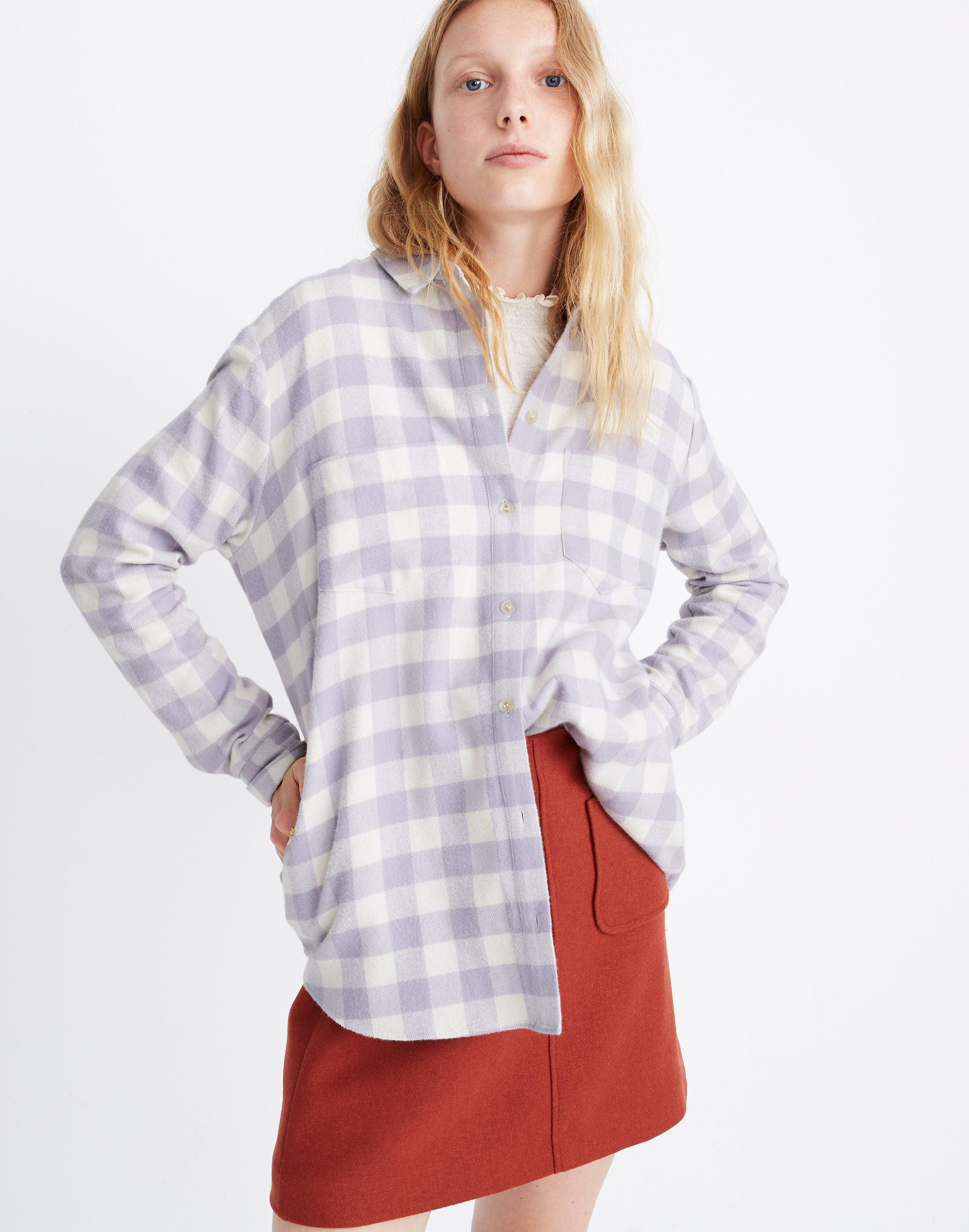 Flannel Sunday Shirt in Latton Plaid