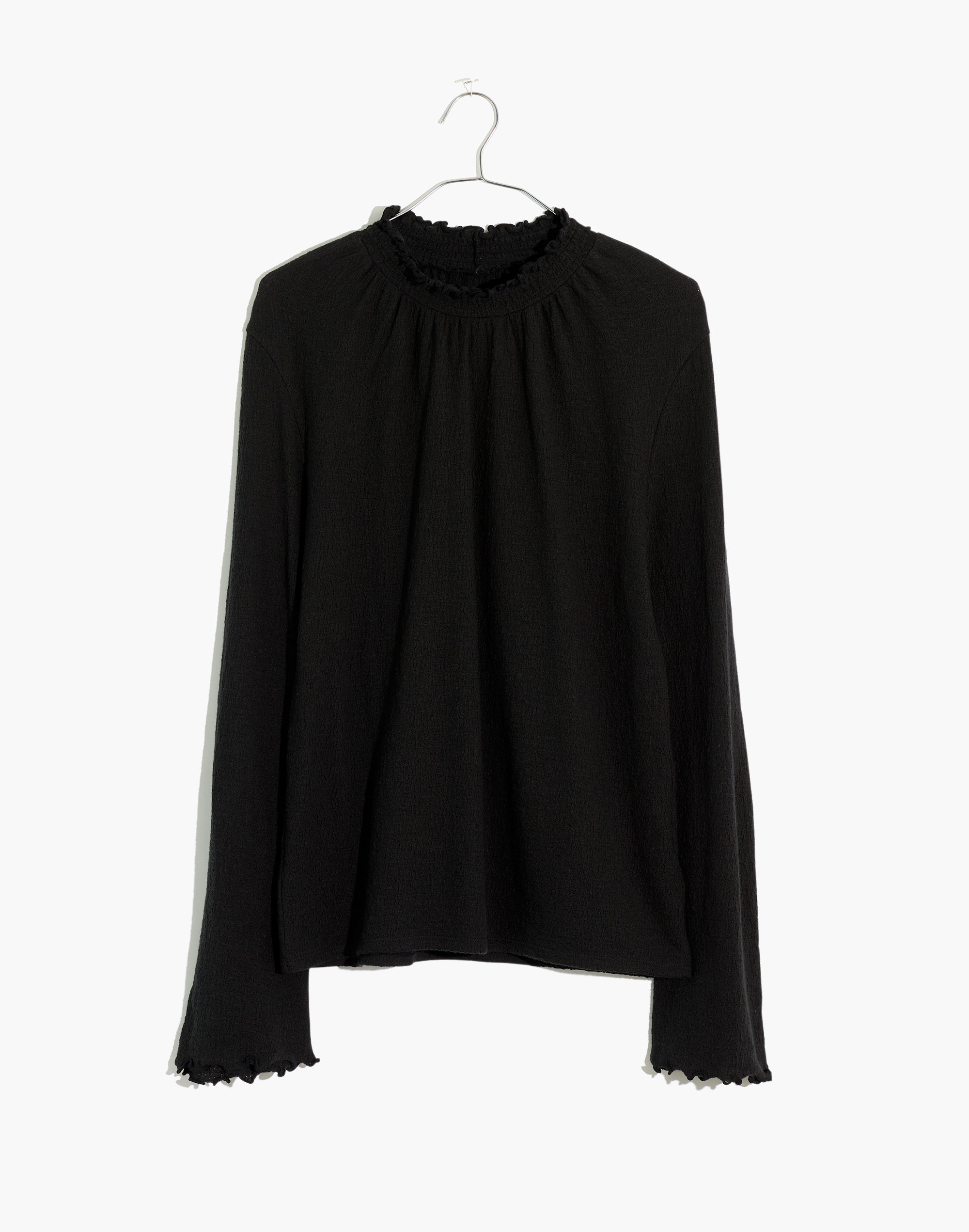 Texture &amp; Thread Ruffled Mockneck Top