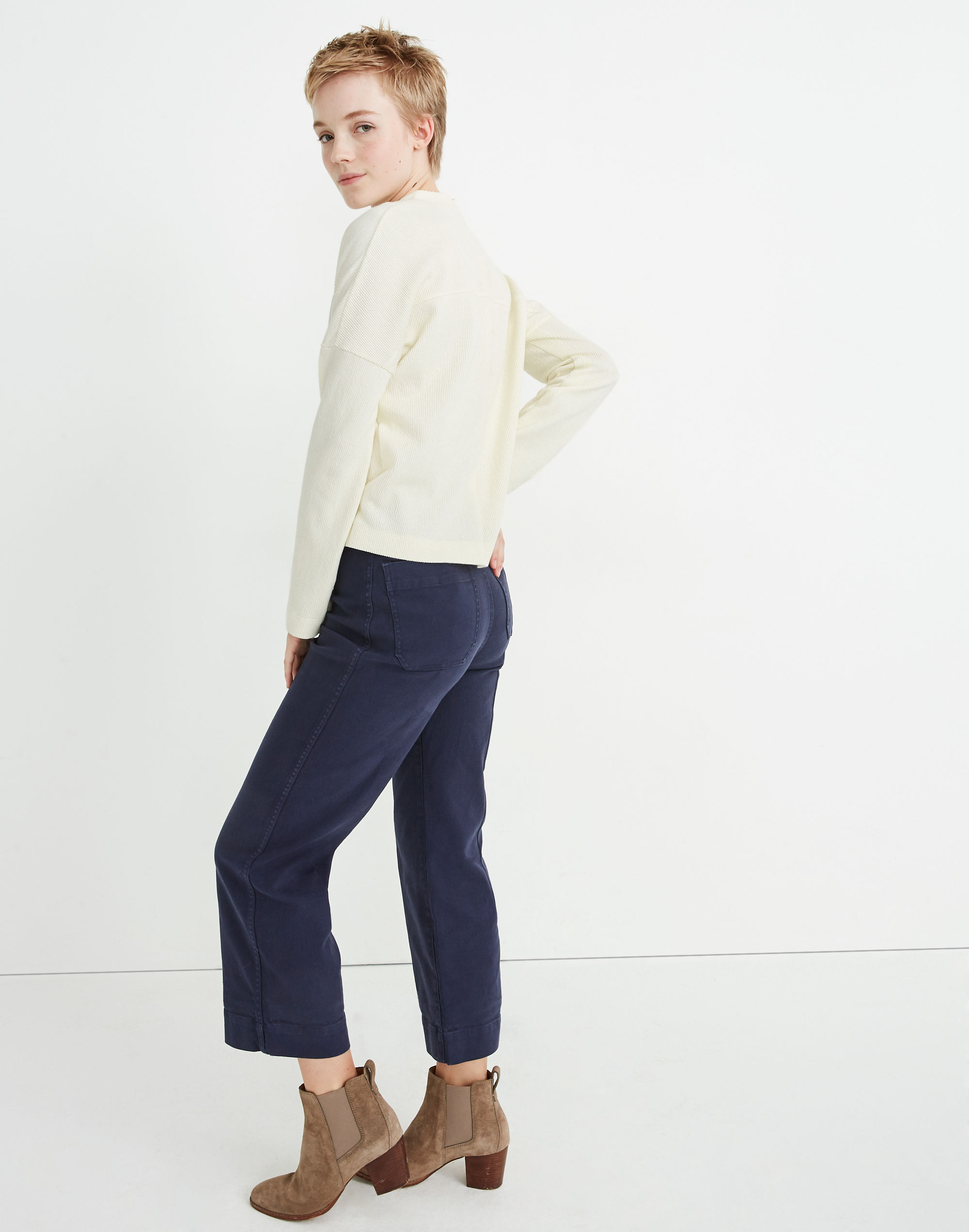 Texture &amp; Thread Seamed Henley Top