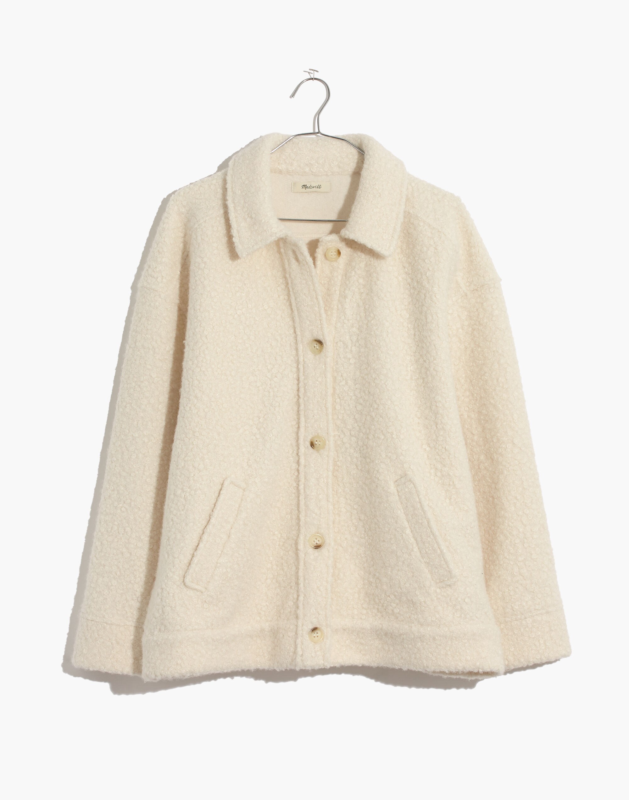 Boucl&eacute; Bomber Jacket