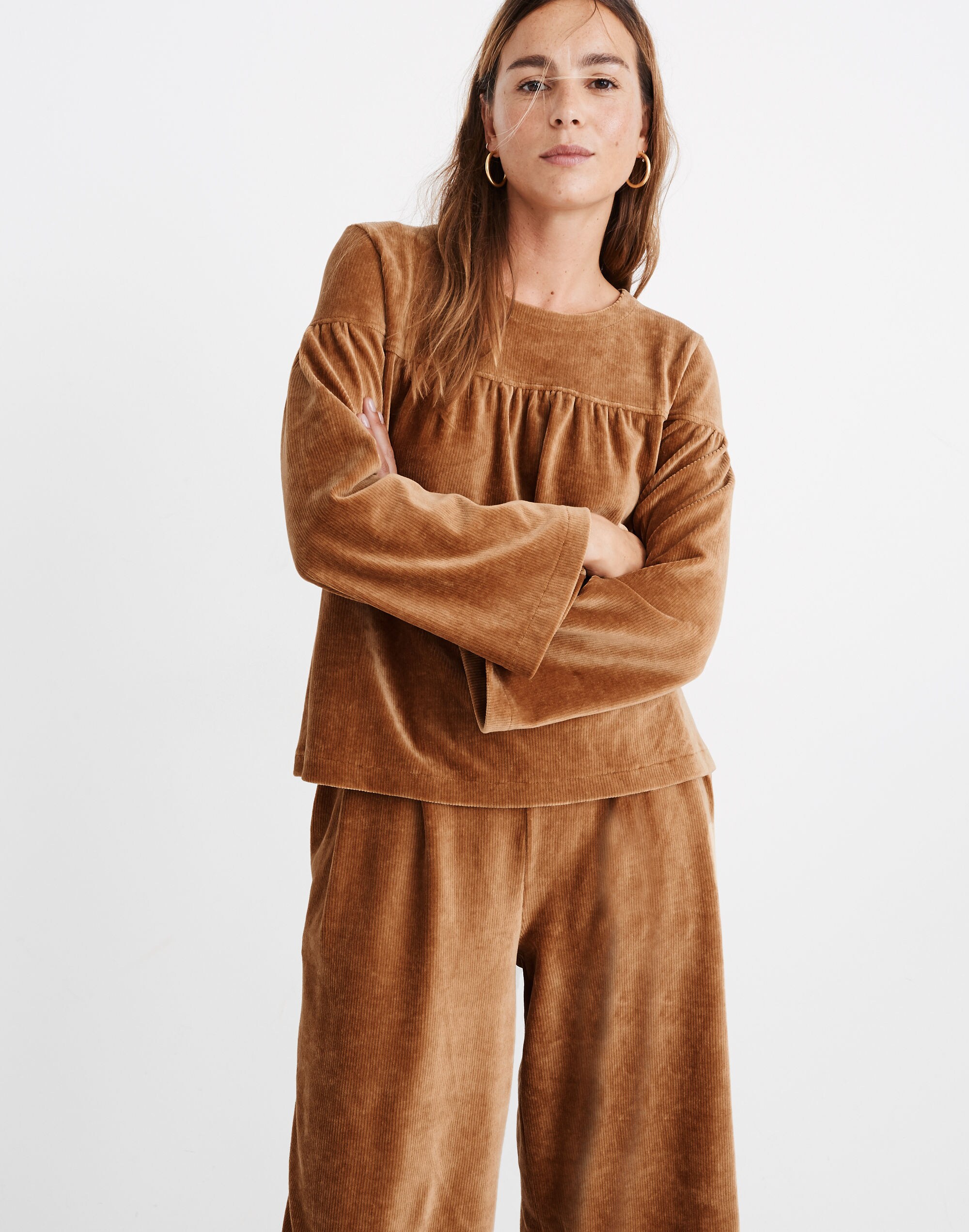 Texture &amp; Thread Corduroy Swing Top