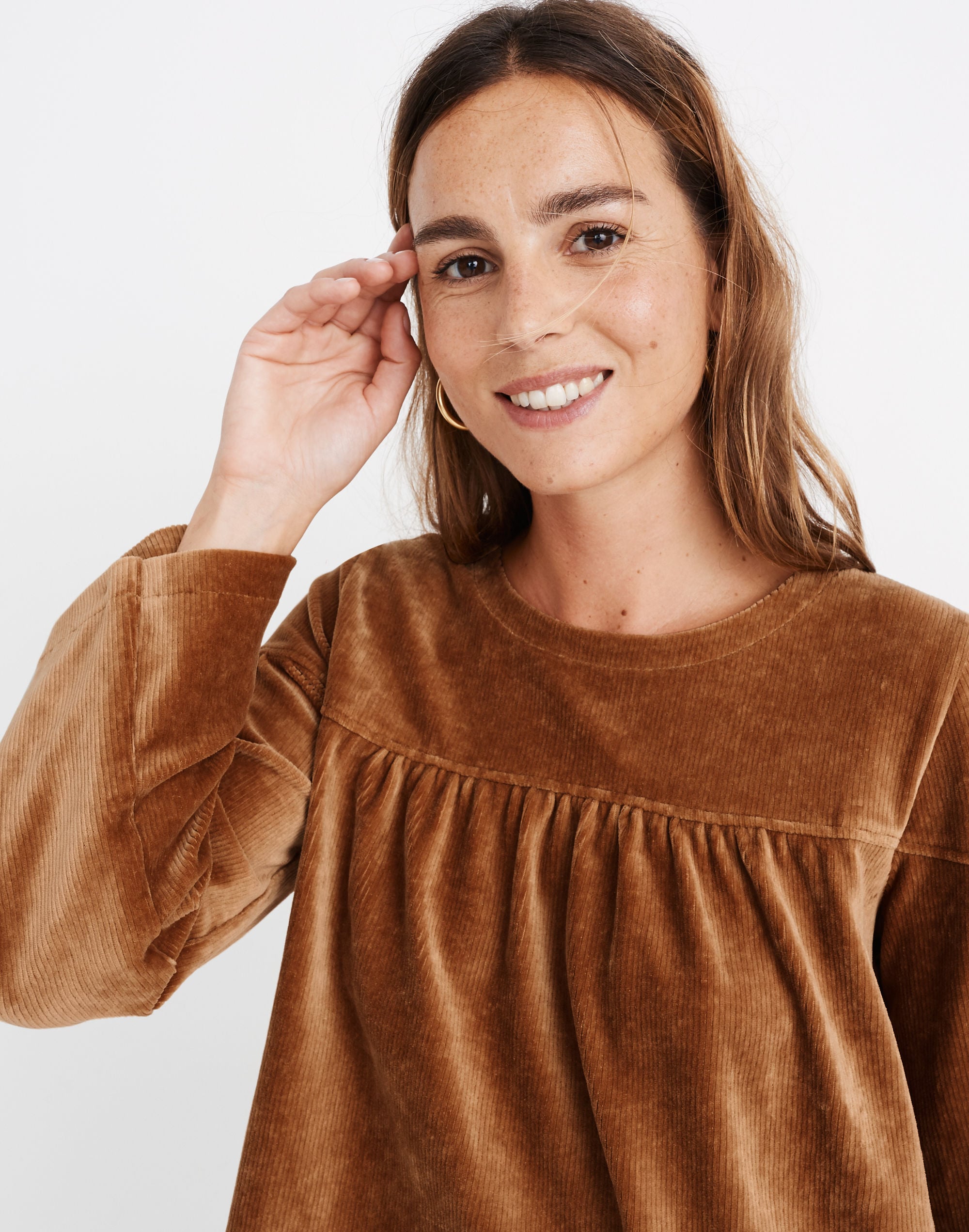 Texture &amp; Thread Corduroy Swing Top