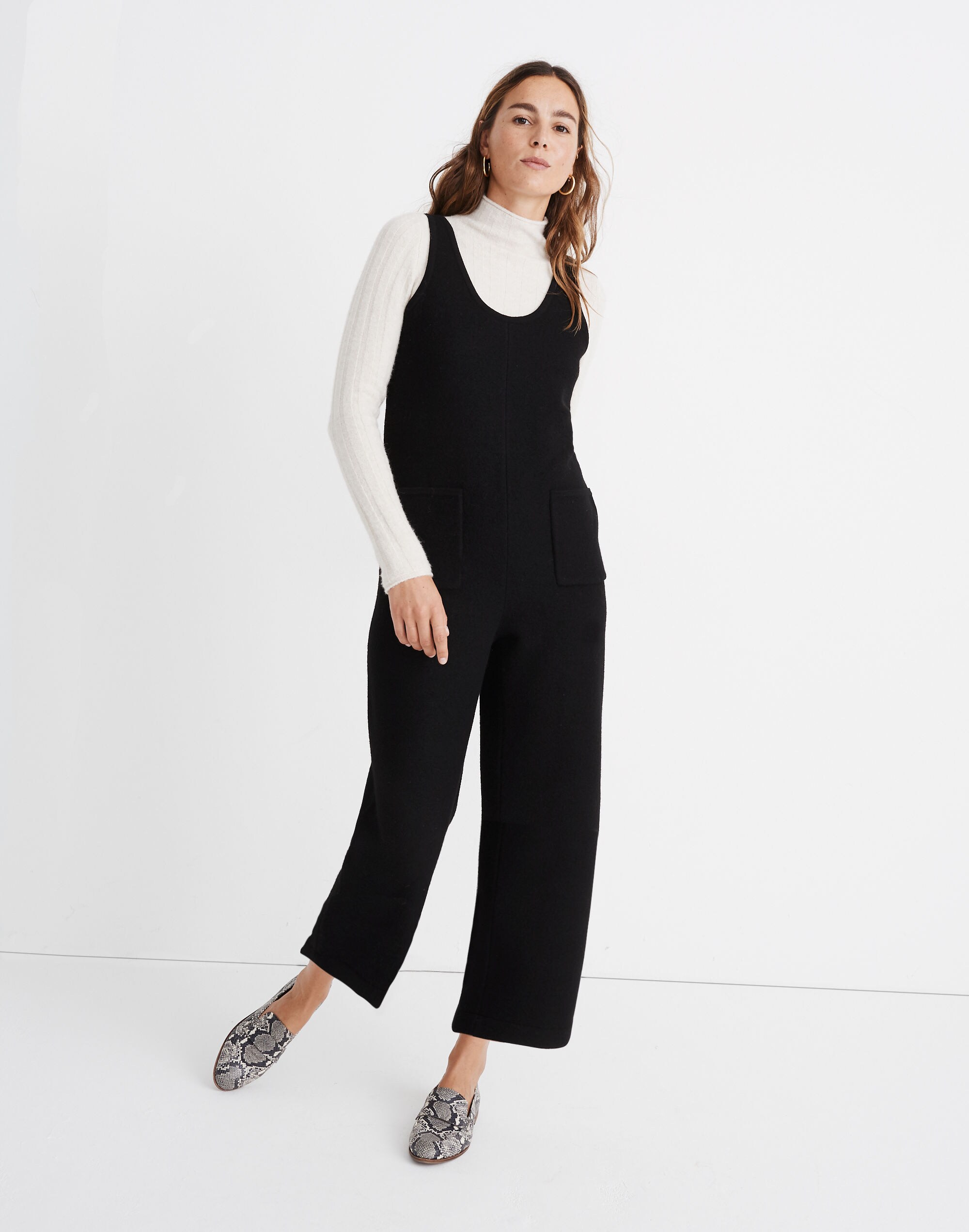 Patch Pocket Sweater Jumpsuit