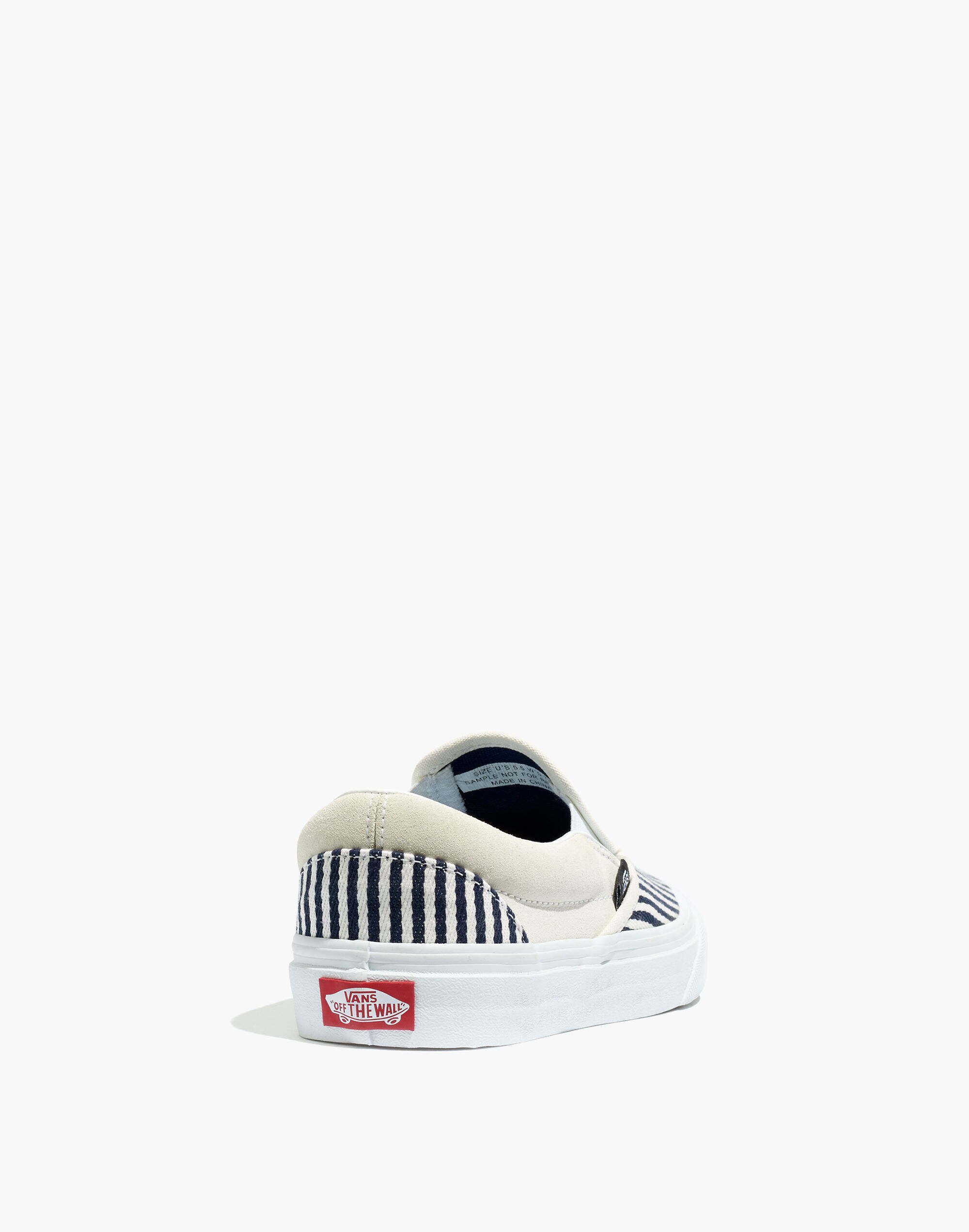 Vans&reg; Unisex Classic Slip-On Sneakers in Railroad Stripes