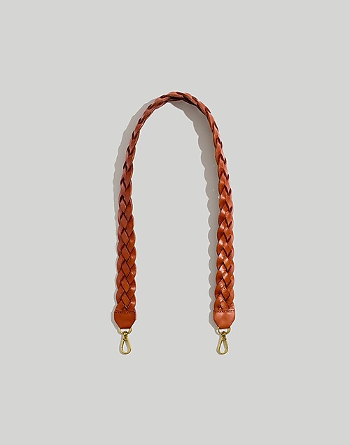 Leather Braided Bag Strap, Red - A Threaded Needle