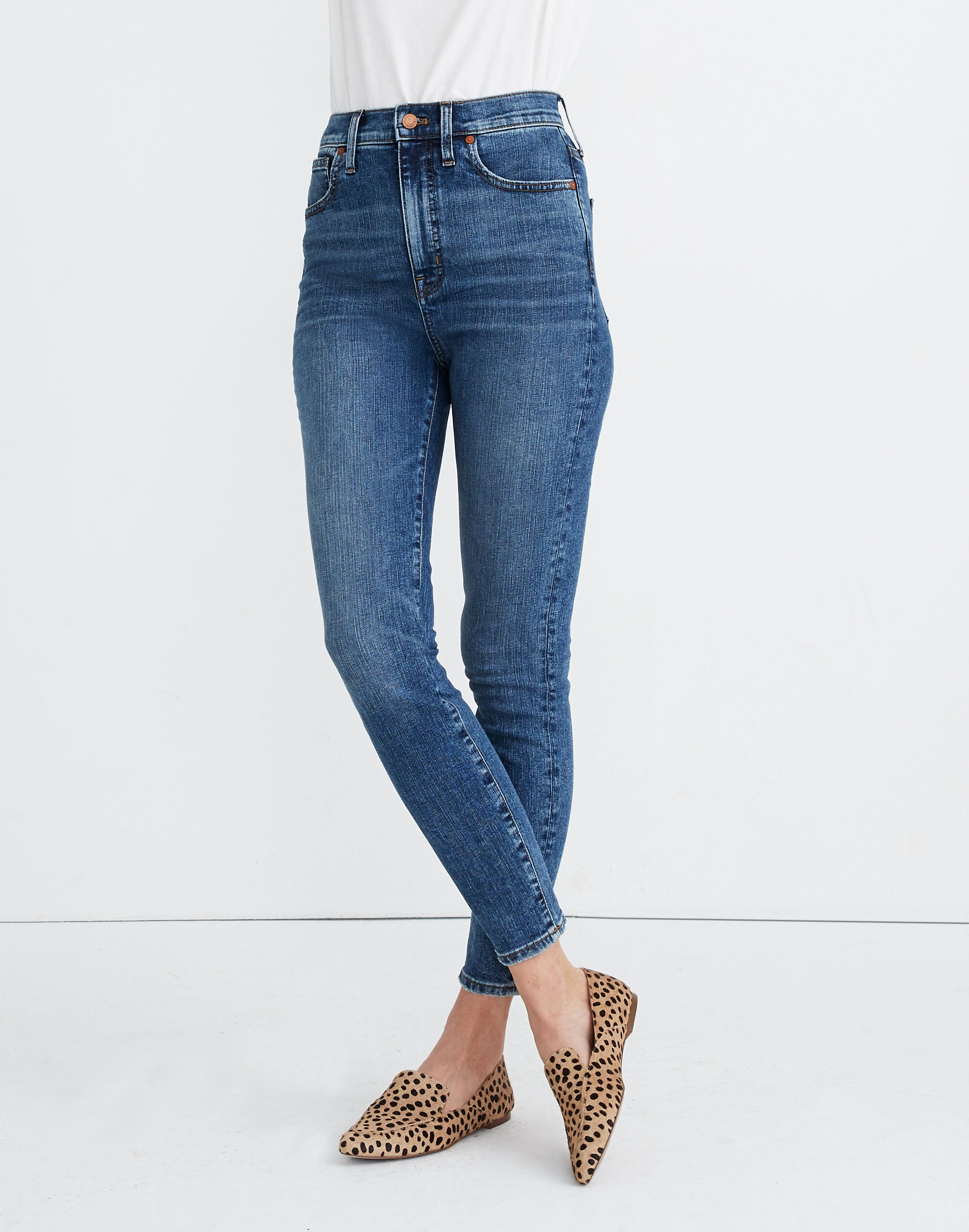 11" High-Rise Skinny Jeans in Longridge Wash