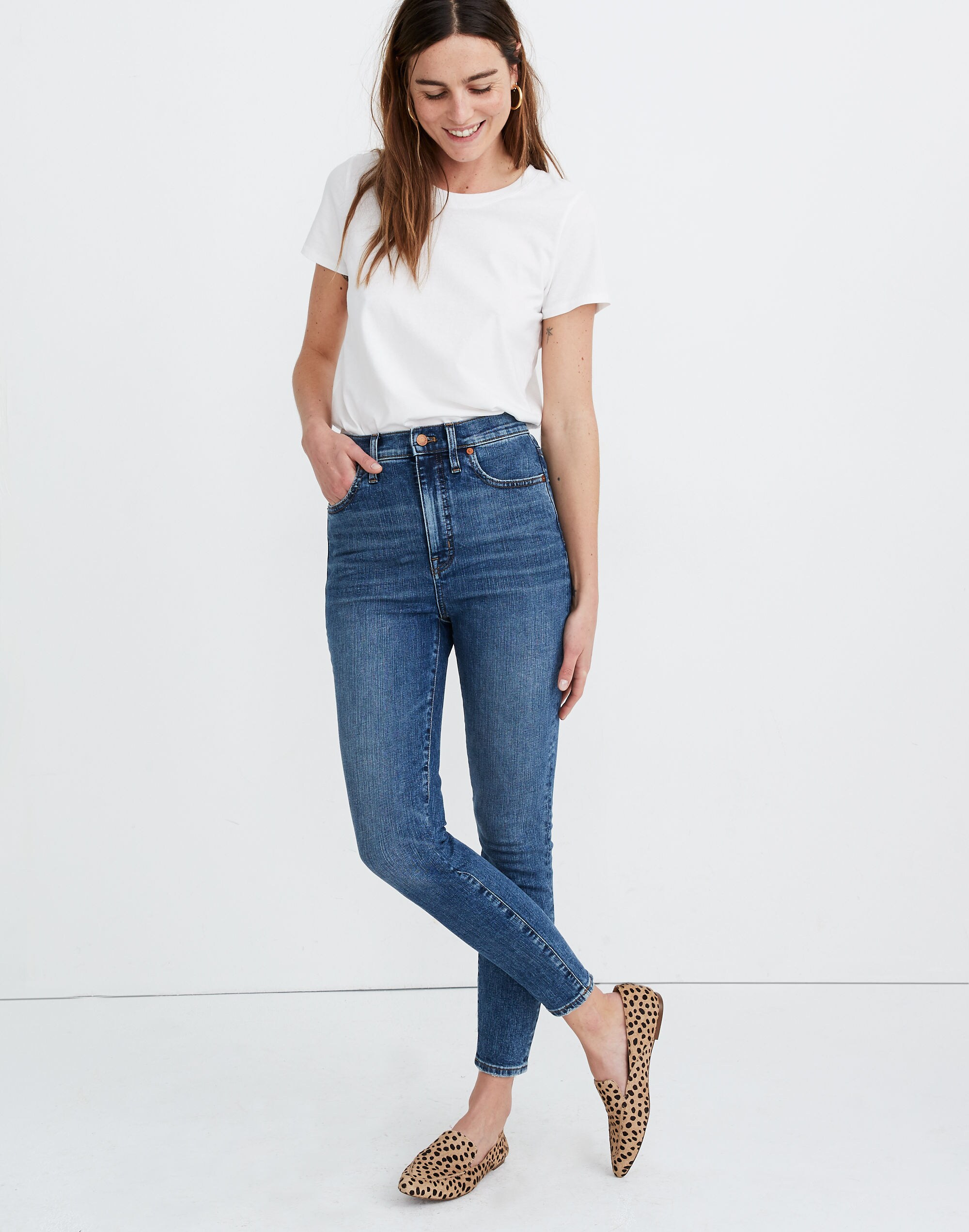 11" High-Rise Skinny Jeans in Longridge Wash