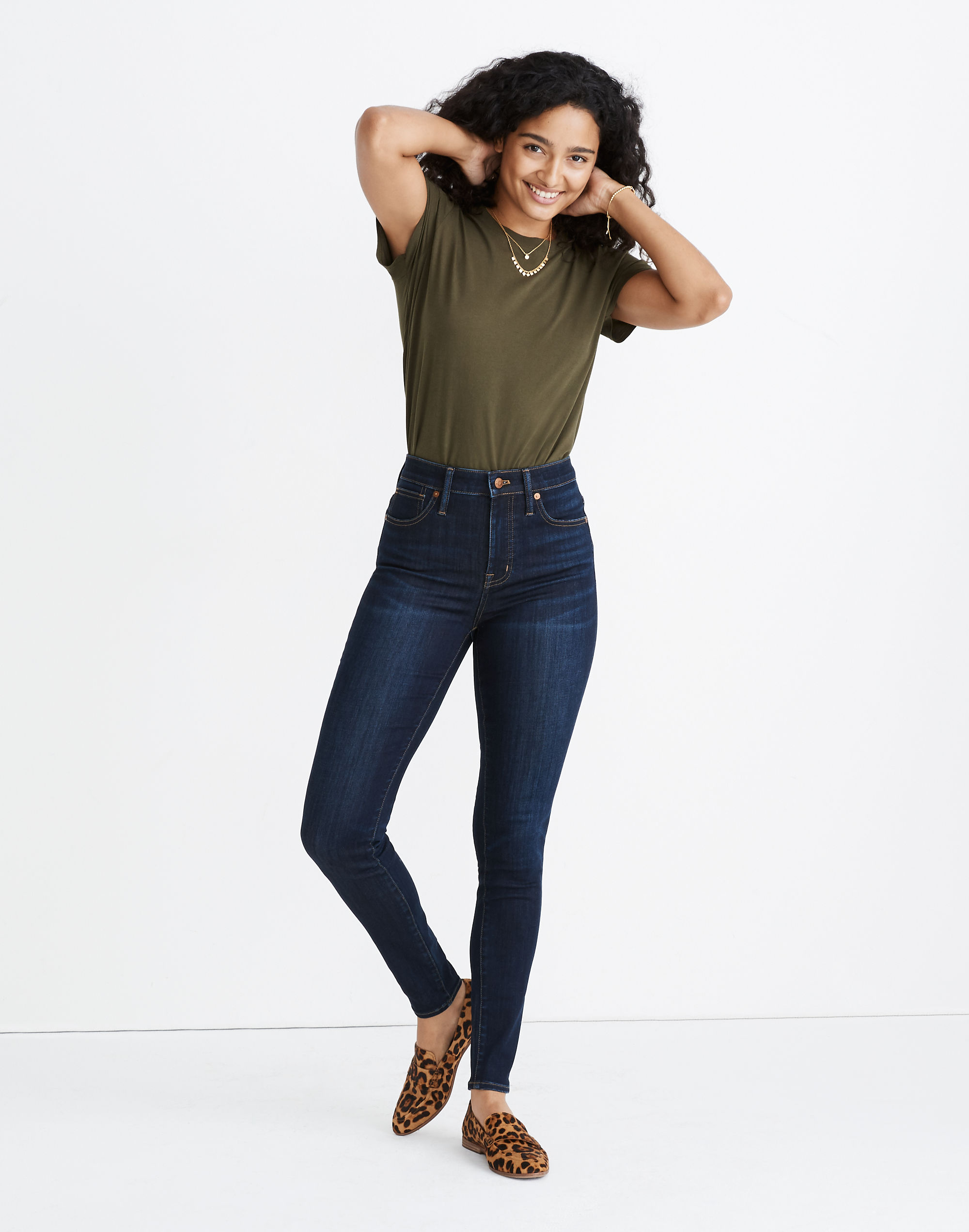 Curvy High-Rise Skinny Jeans in Larkspur Wash: TENCEL&trade; Denim Edition