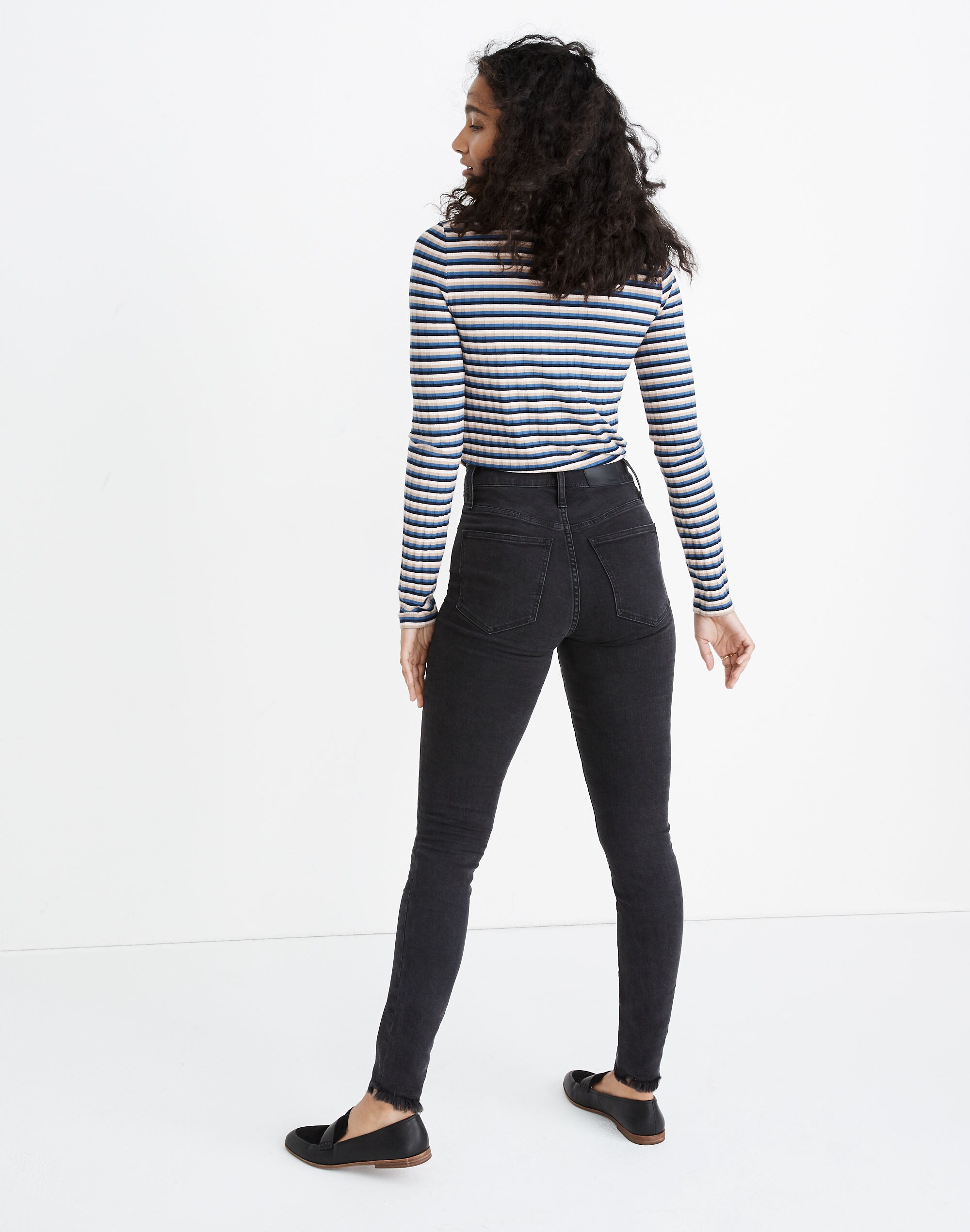 Tall Curvy High-Rise Skinny Jeans in Berkeley Wash: Button-Front Edition