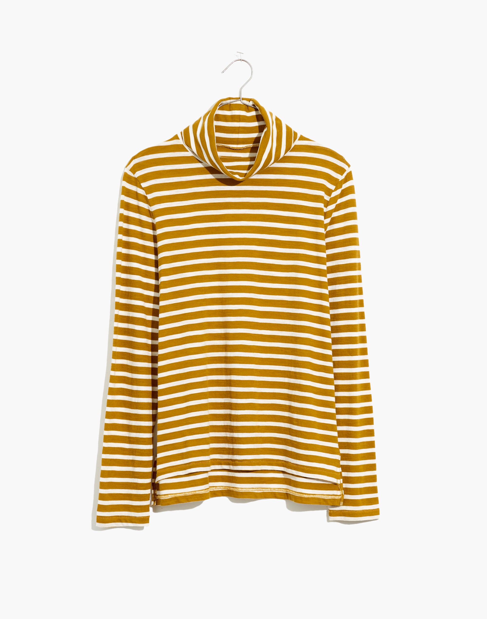 Whisper Cotton Turtleneck in Helene Stripe